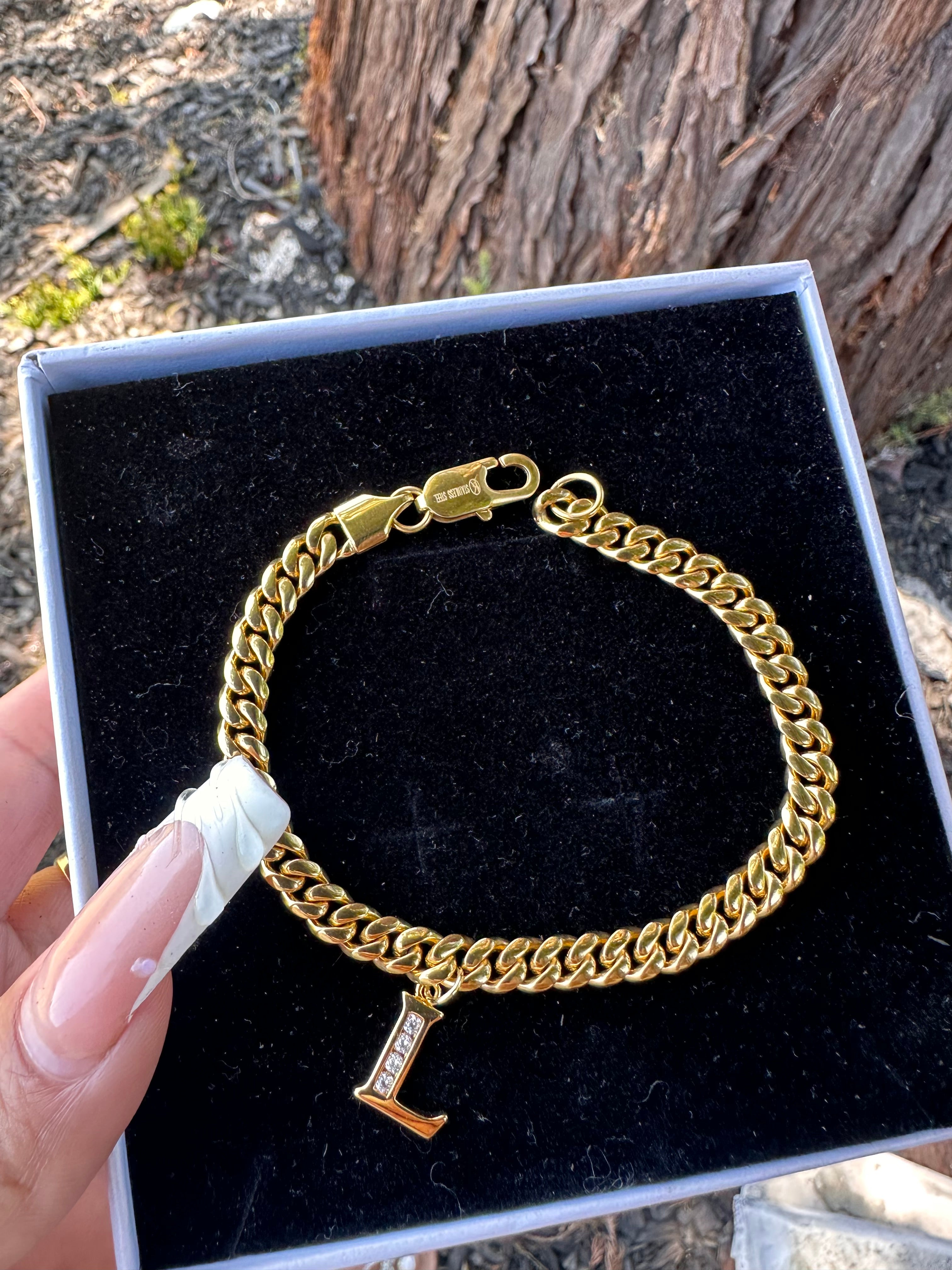 Initial Men’s Cuban Bracelet