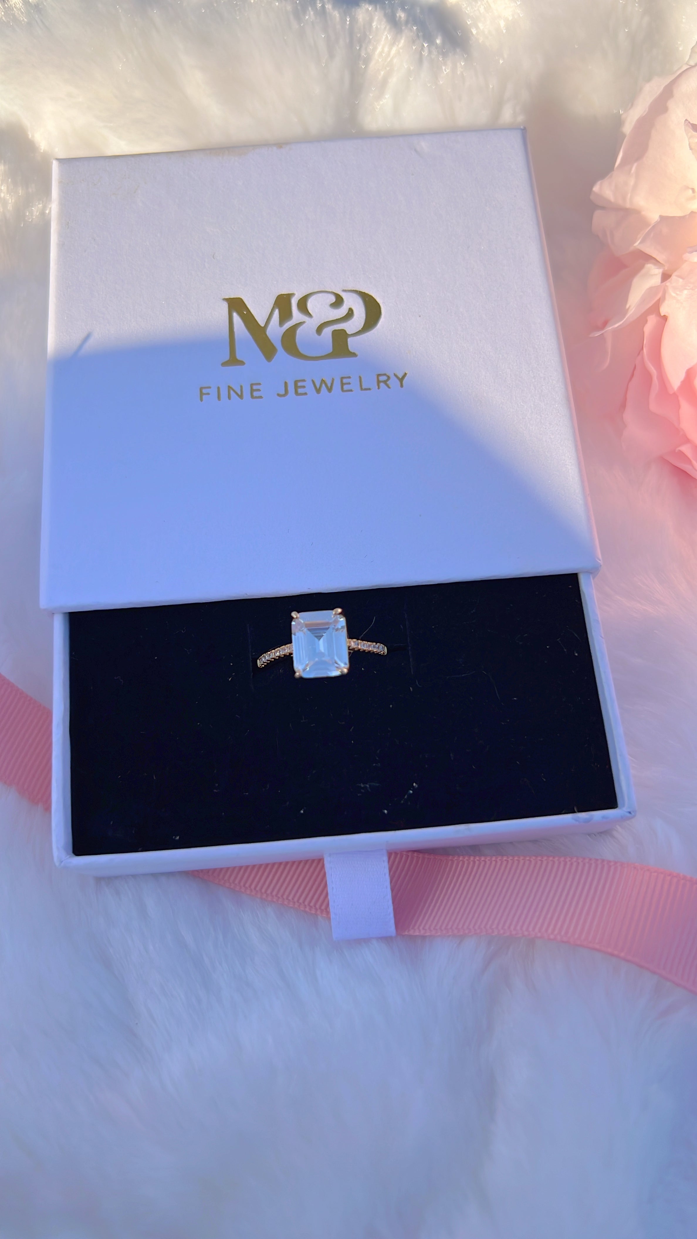 Solitaire Emerald Cut Ring