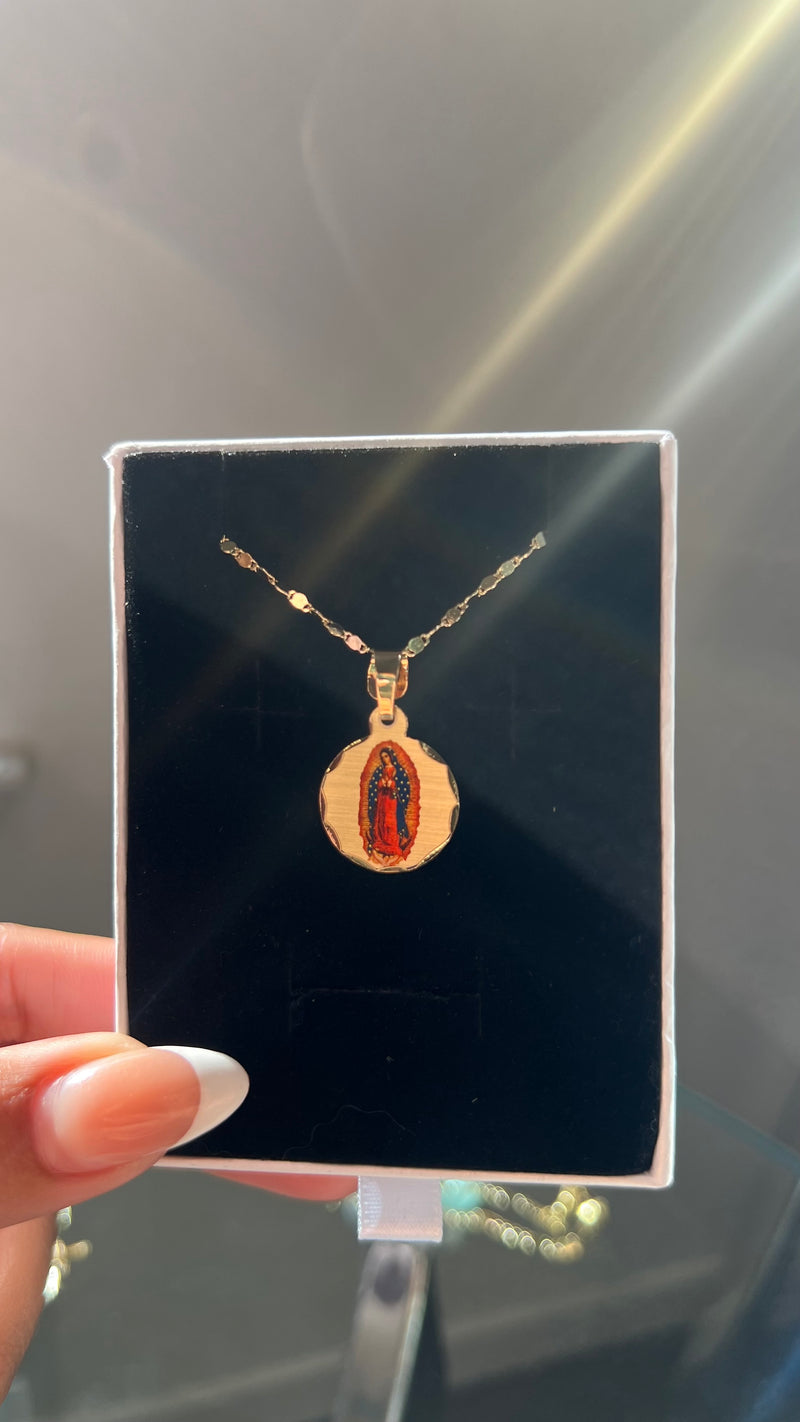 Gold Filled: Virgencita de Guadalupe Necklace