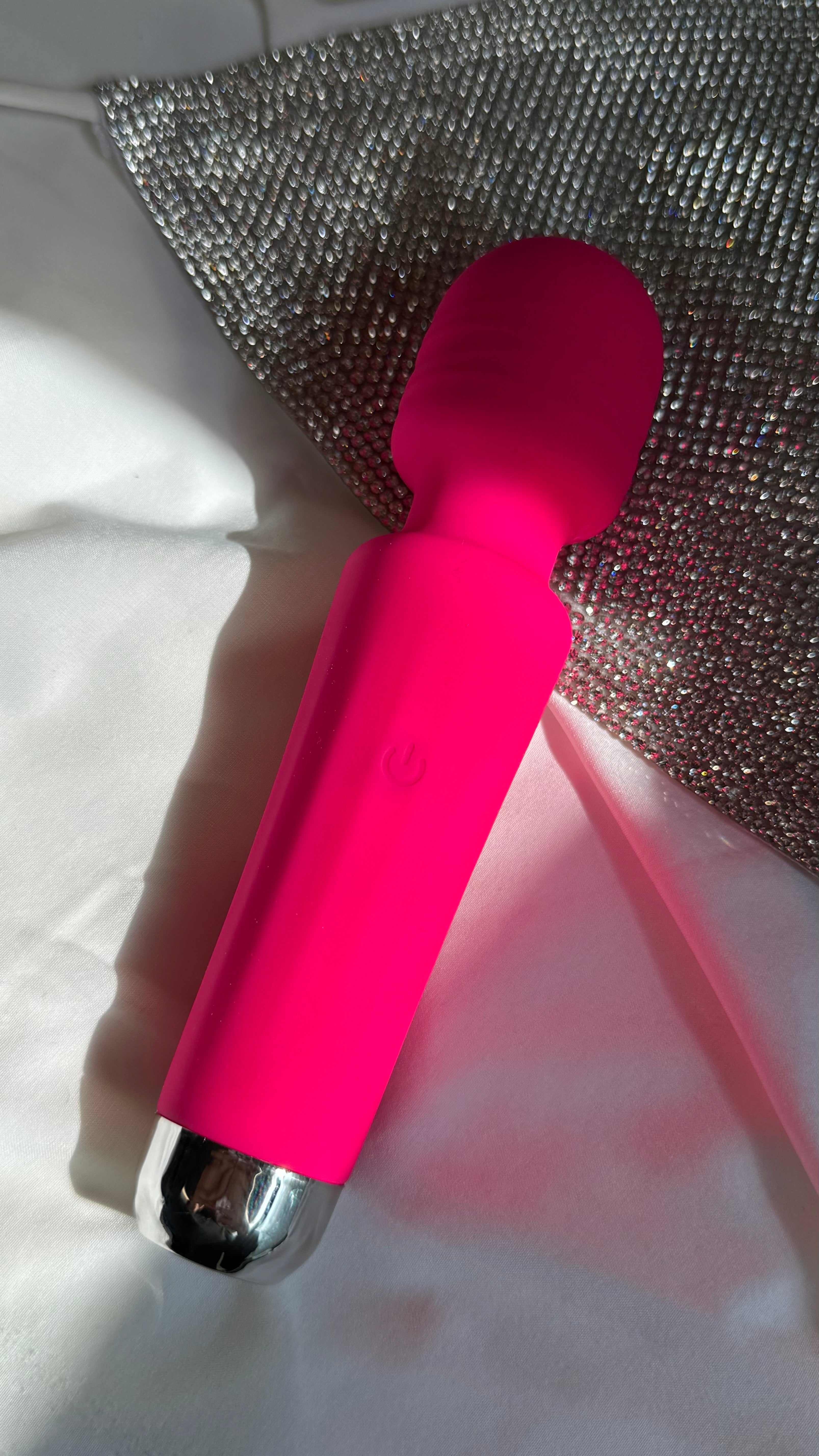 Mini Hot Pink Vibrating Wand Mini Hot Pink Vibrating Wand