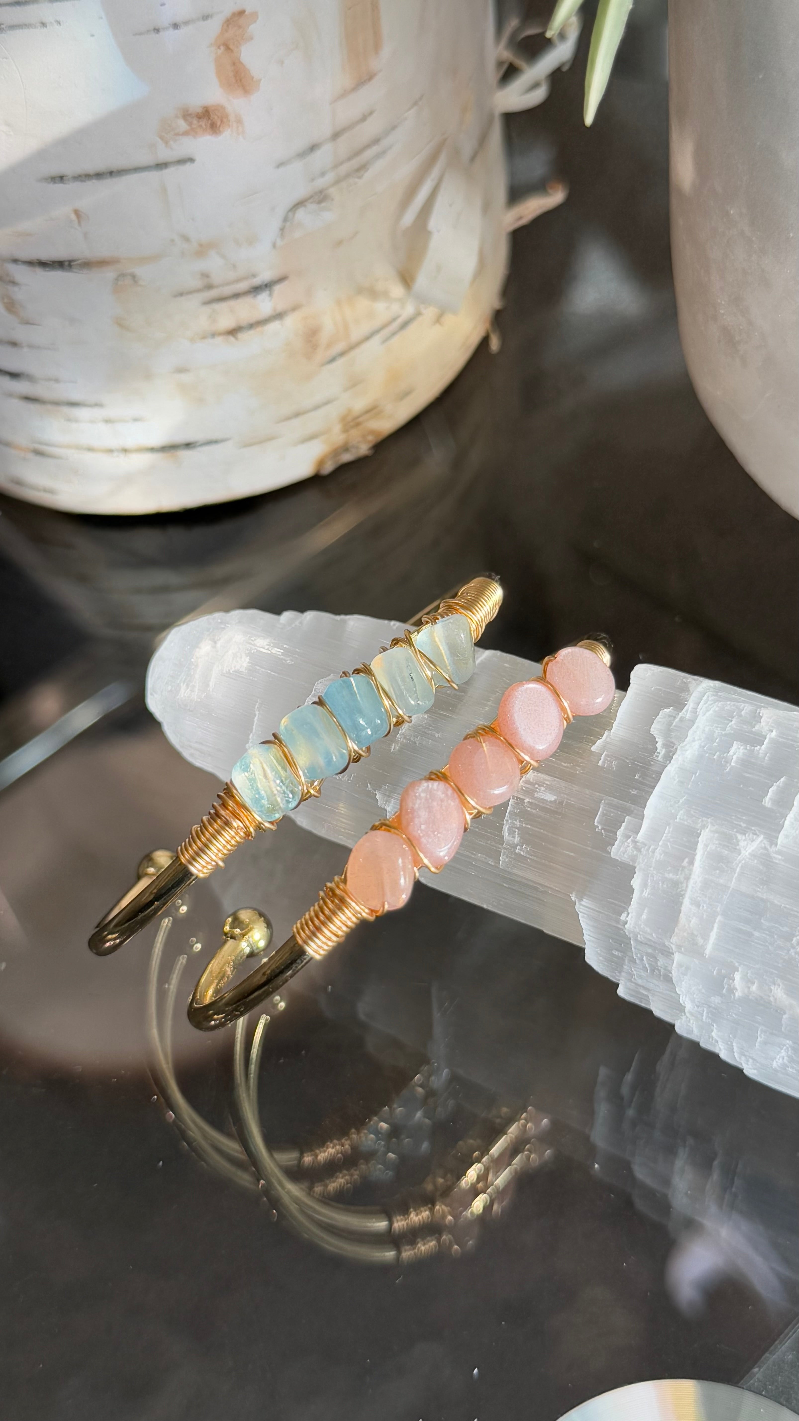 Sun Stone & Aquamarine Duo