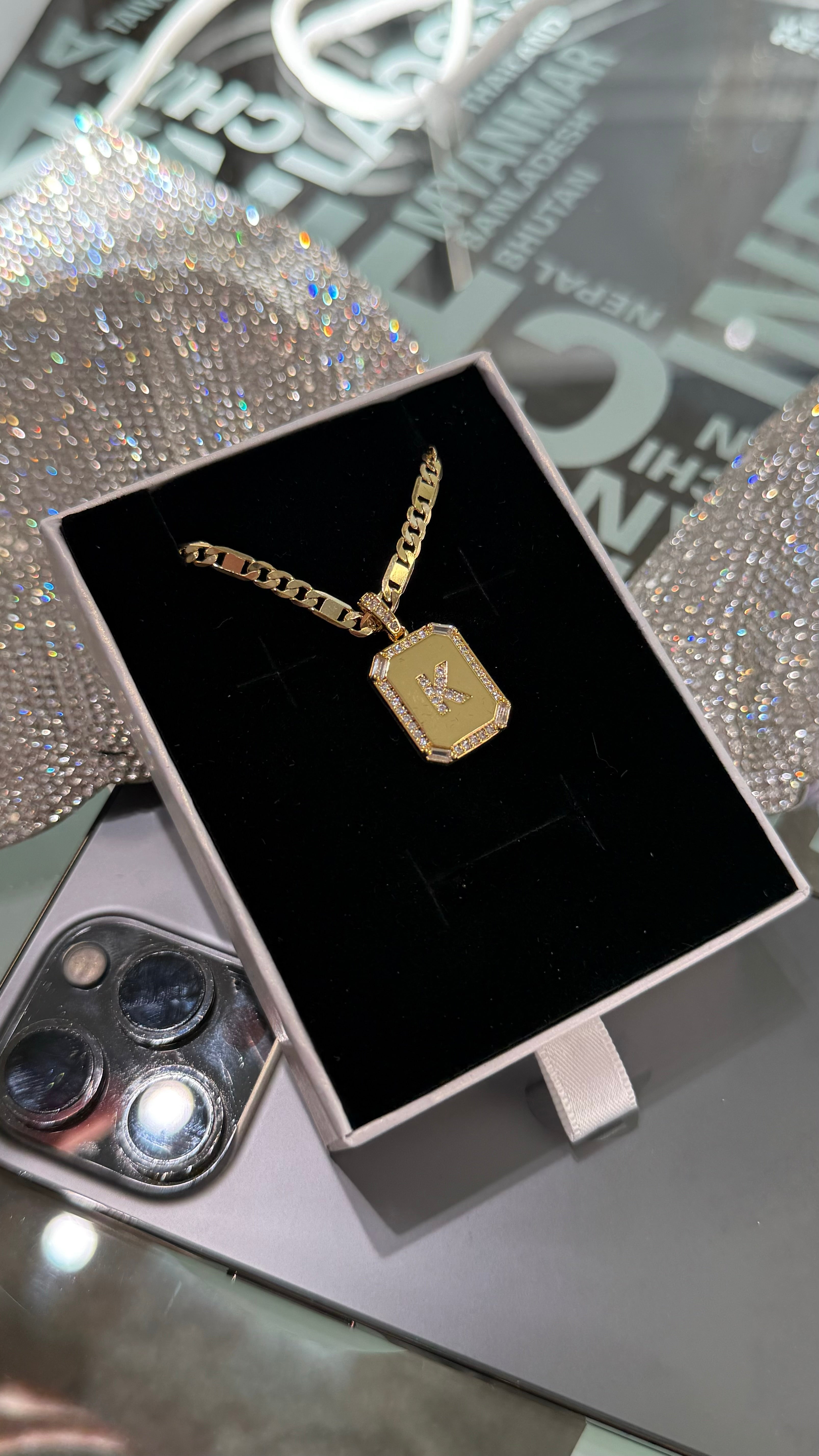 Vintage 22 Initial Necklace