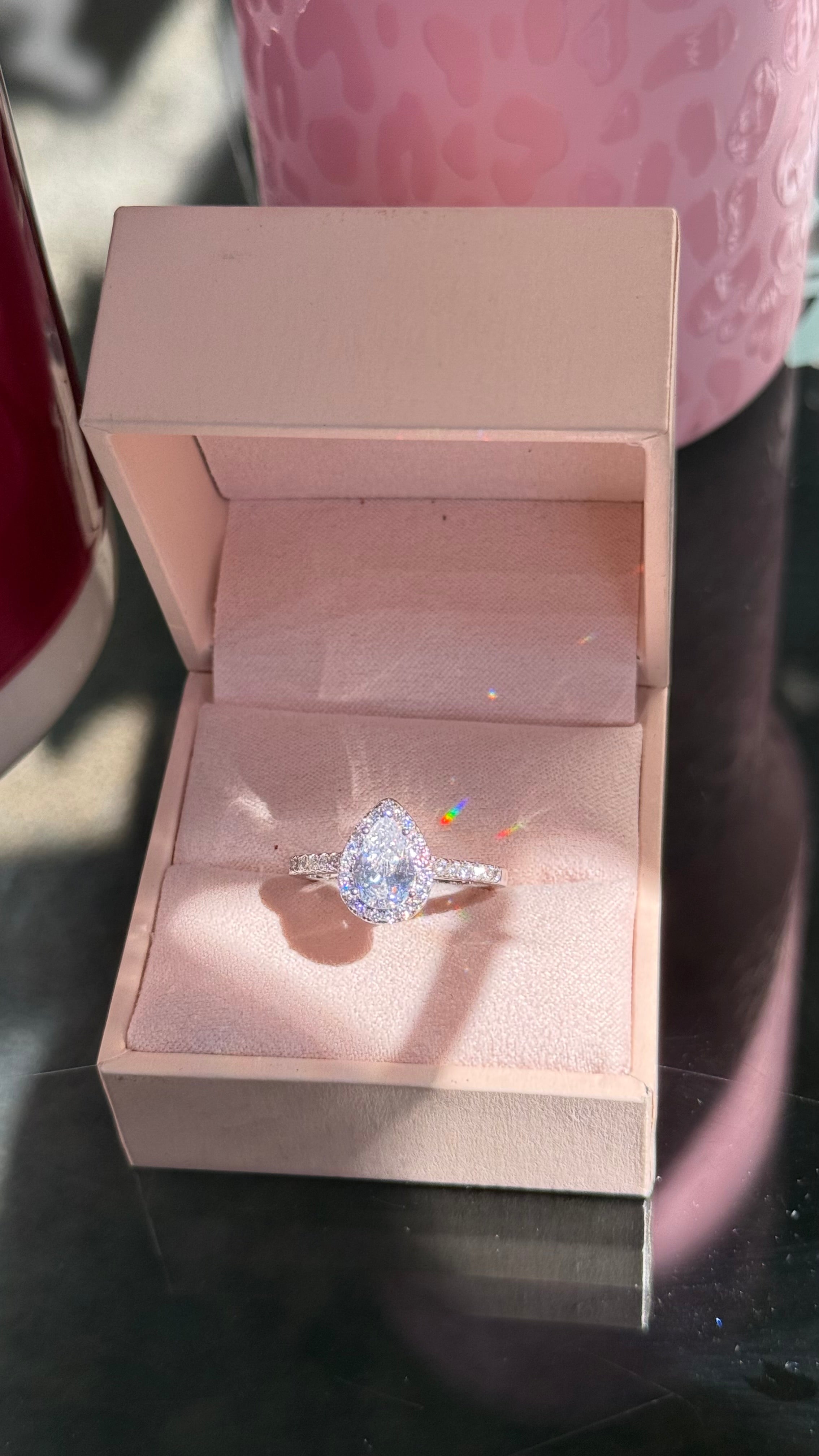 Tear Drop Ring: Silver