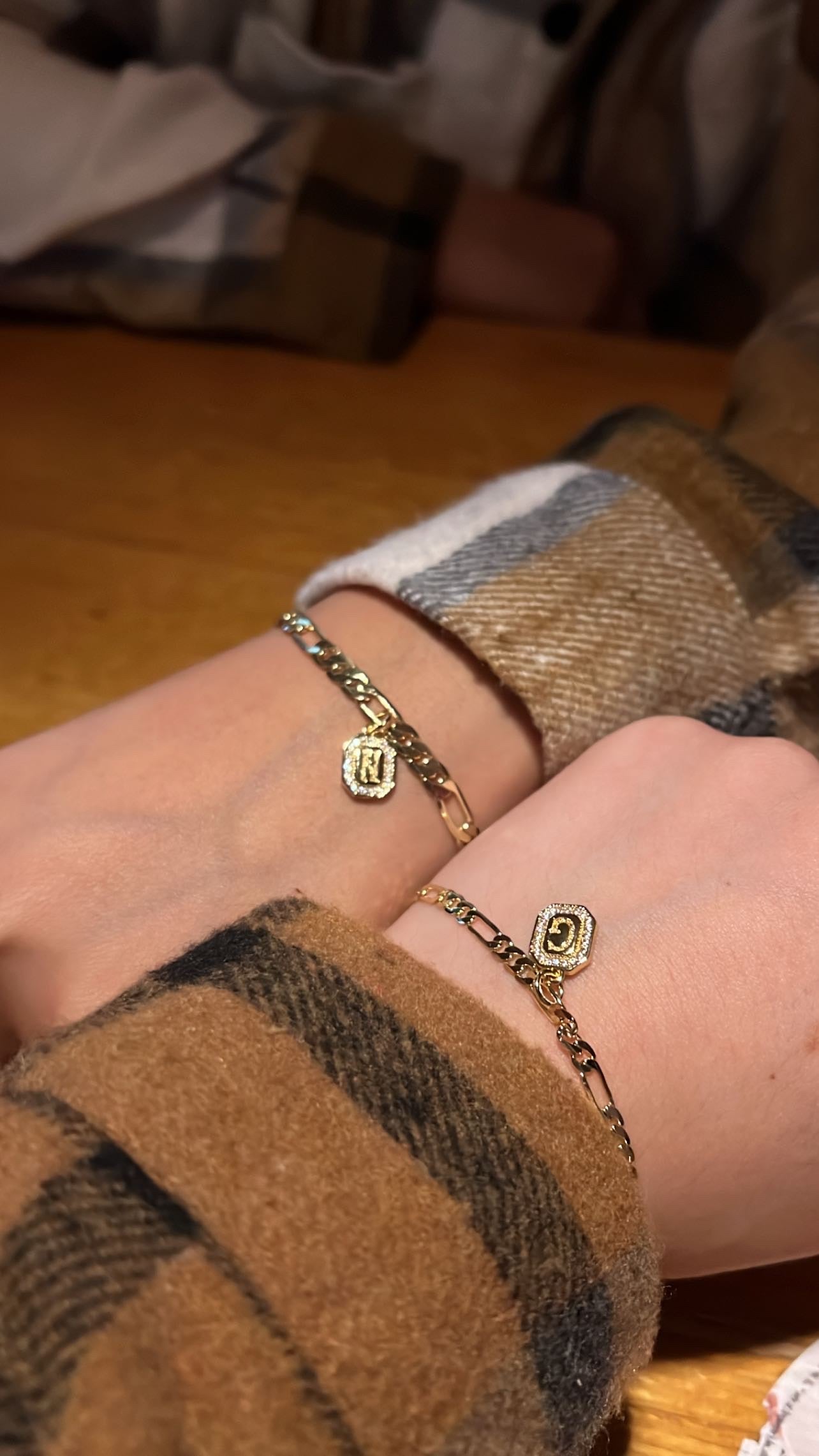 Single: Initial Figaro Bracelet