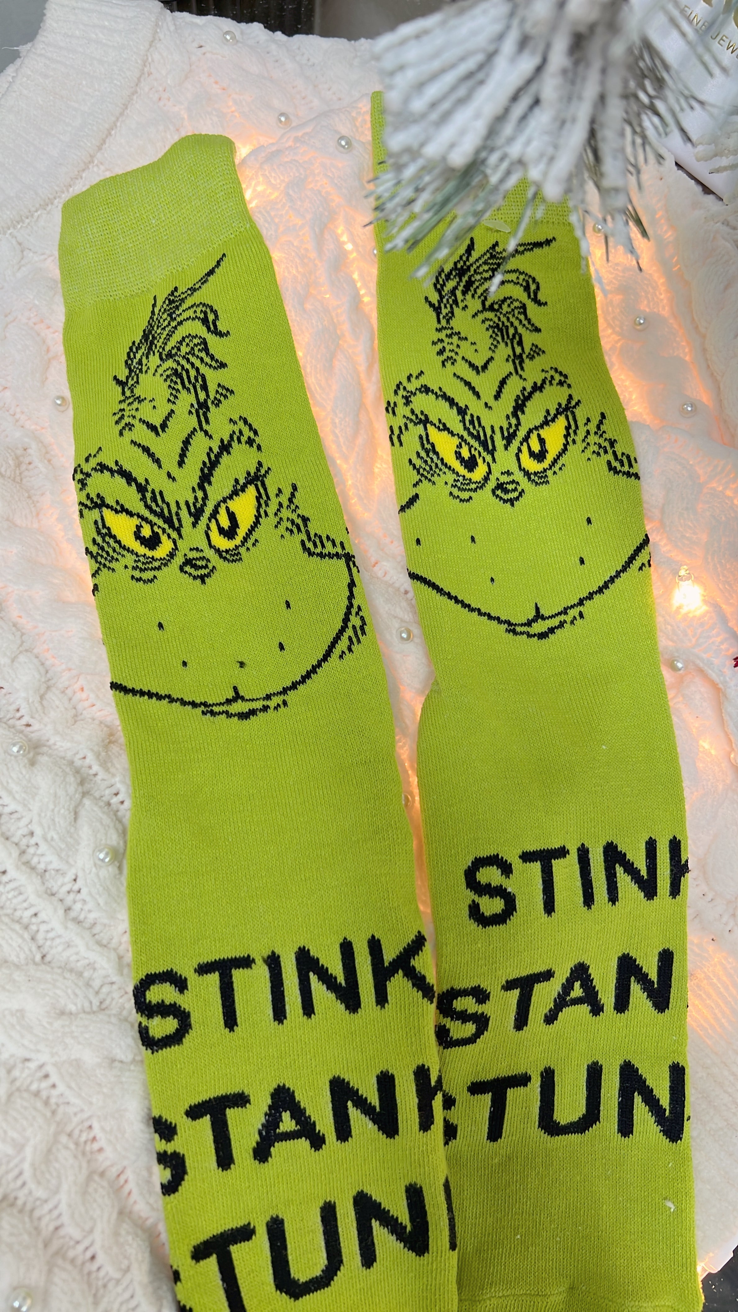 "Wallow in self Pity" Grinch Socks