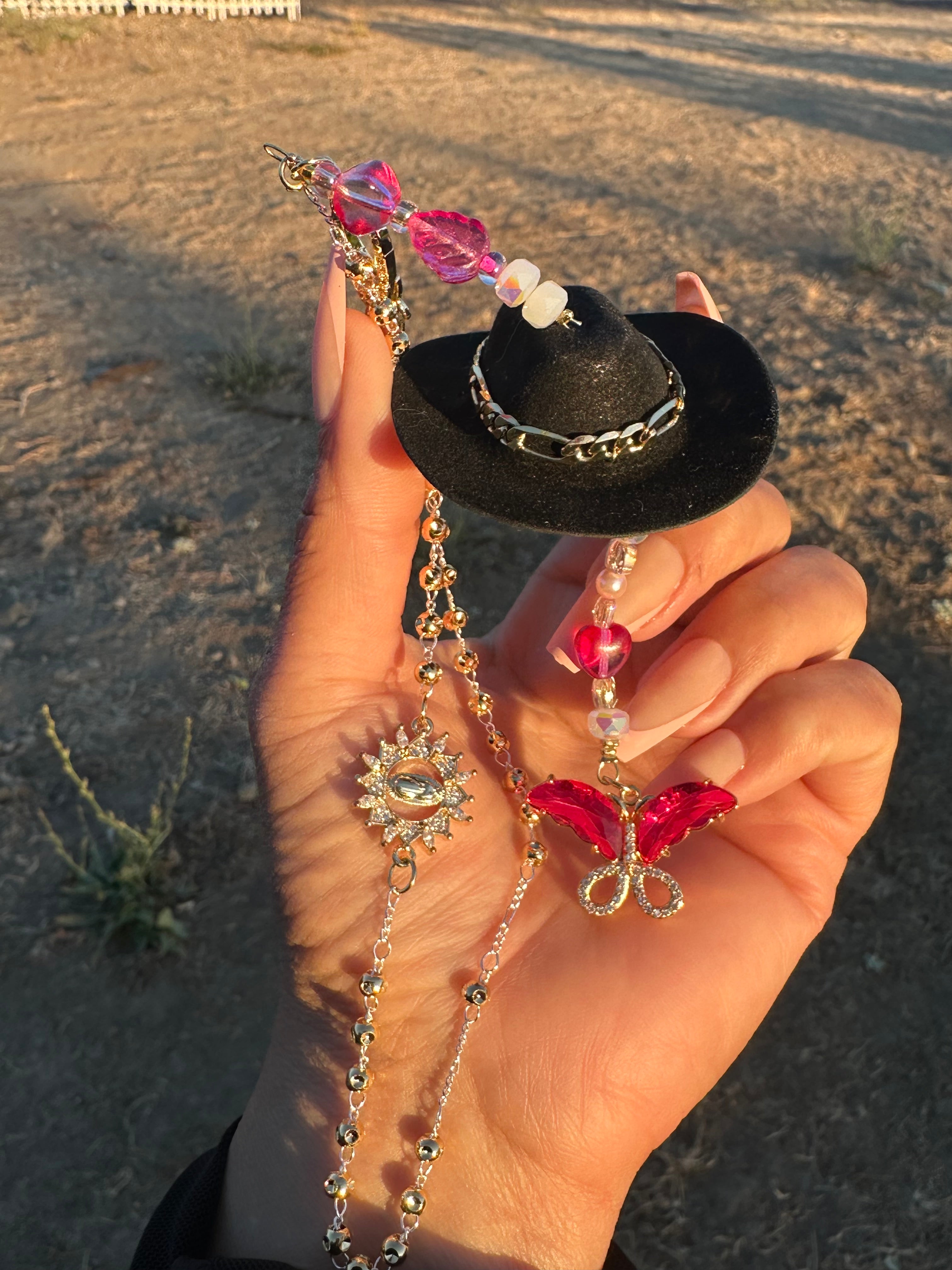 Pink Vaquerita Car Accessory