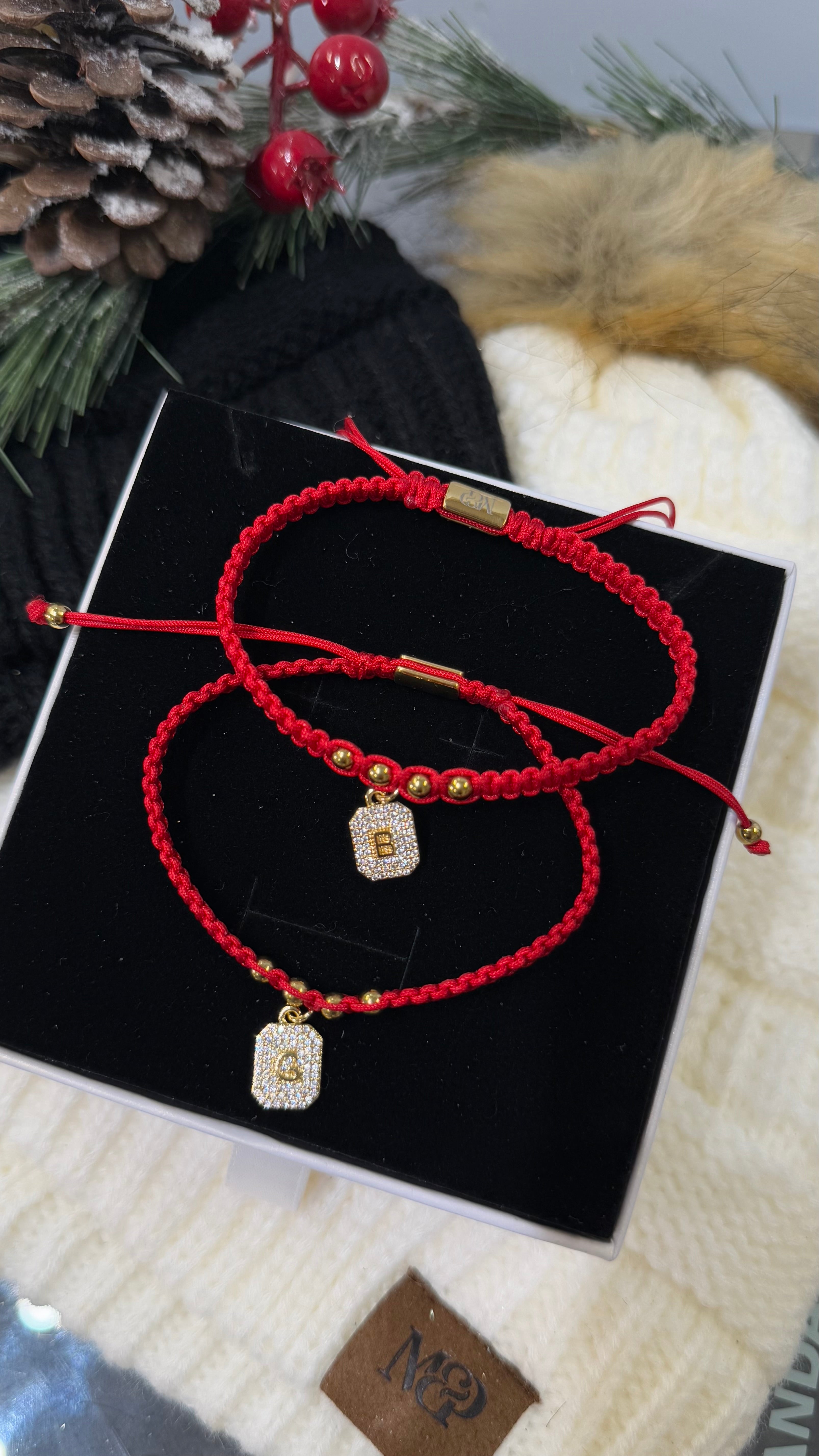 La Cherry Paved Initial Bracelet ( 1 bracelet )