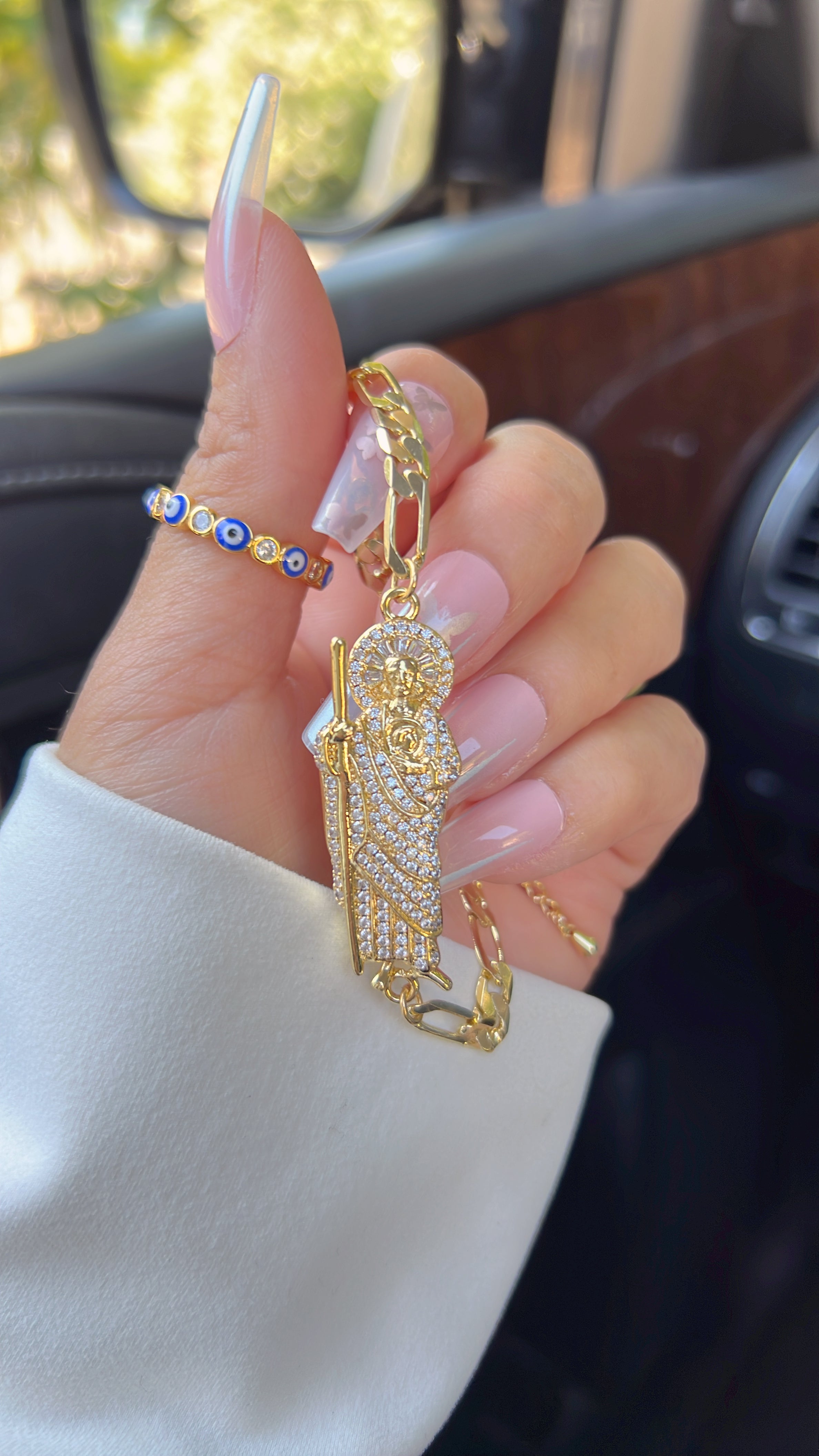 Pulsera San Judas Fígaro de Oro