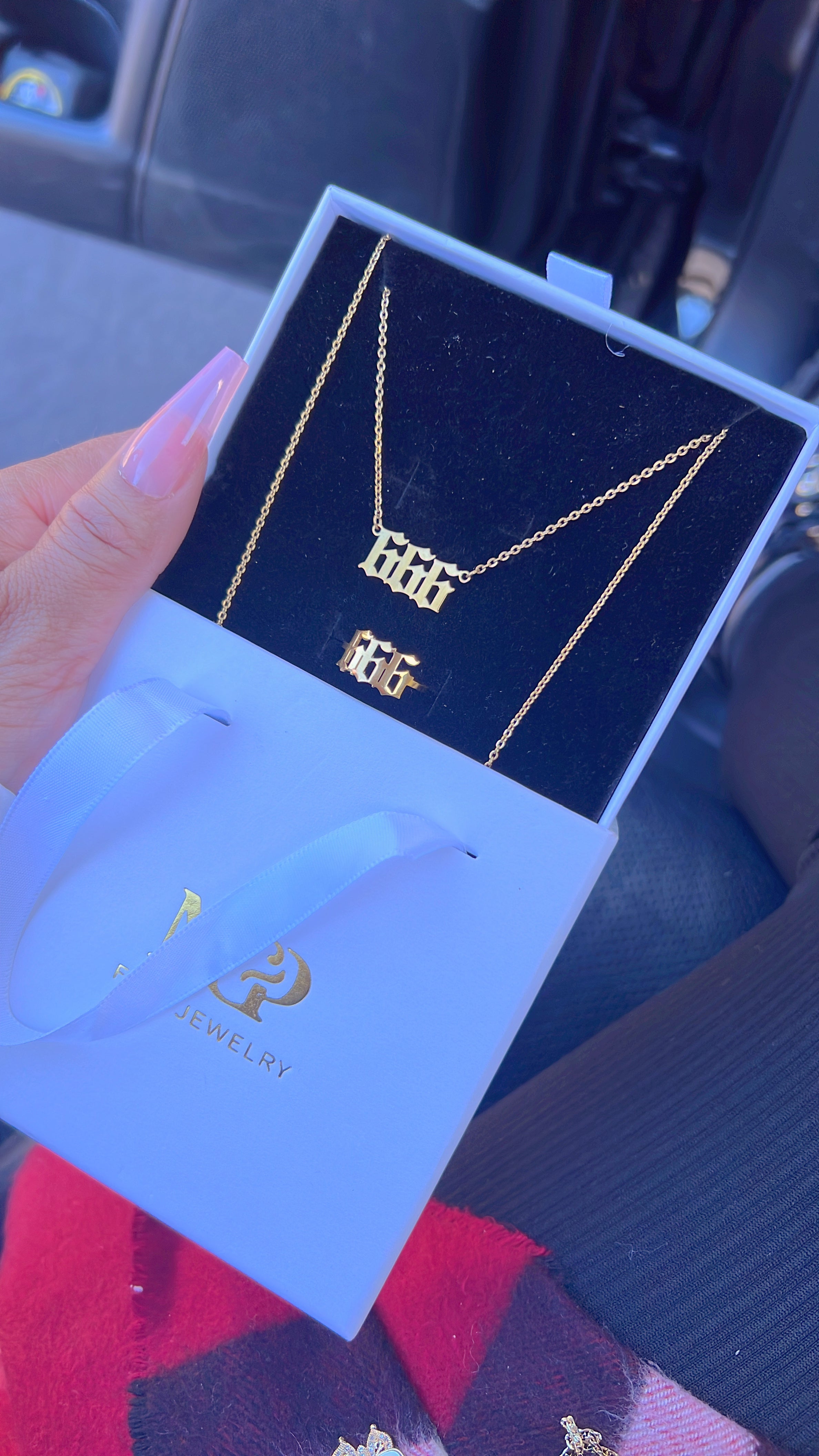 Smooth Angel Number Necklace Set