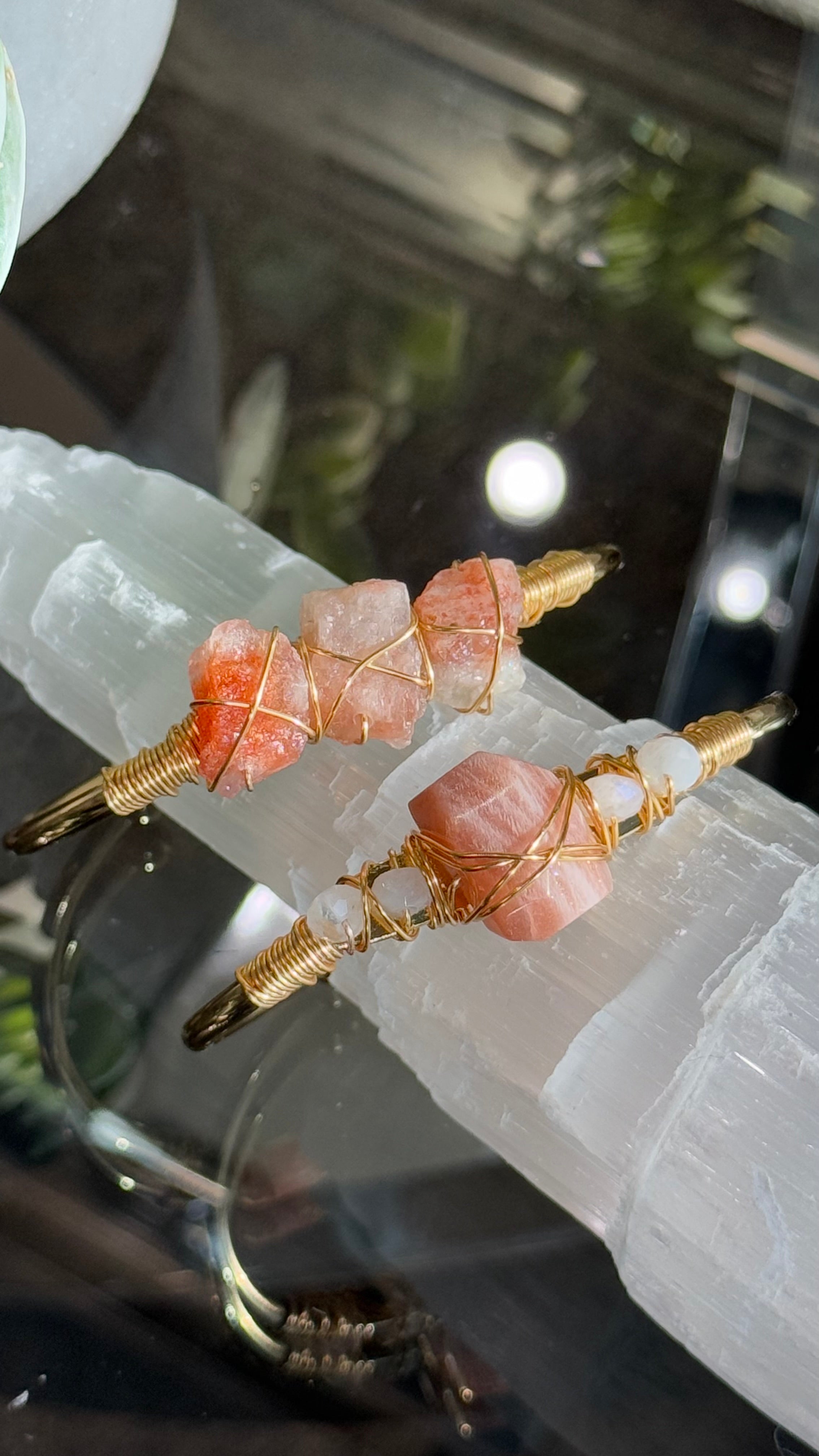 Sun Stone & Quartz Duo