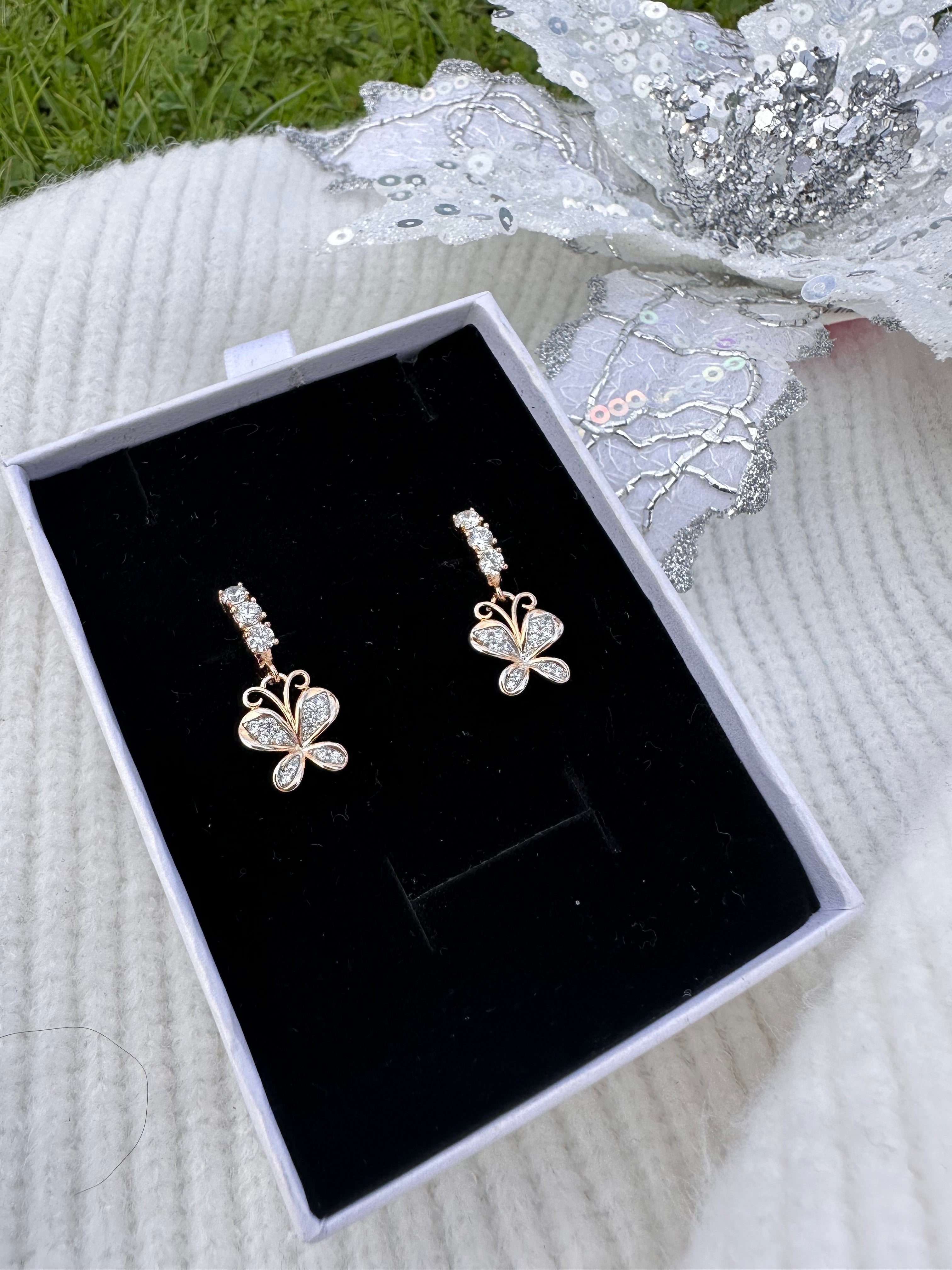Frost Butterfly Earrings