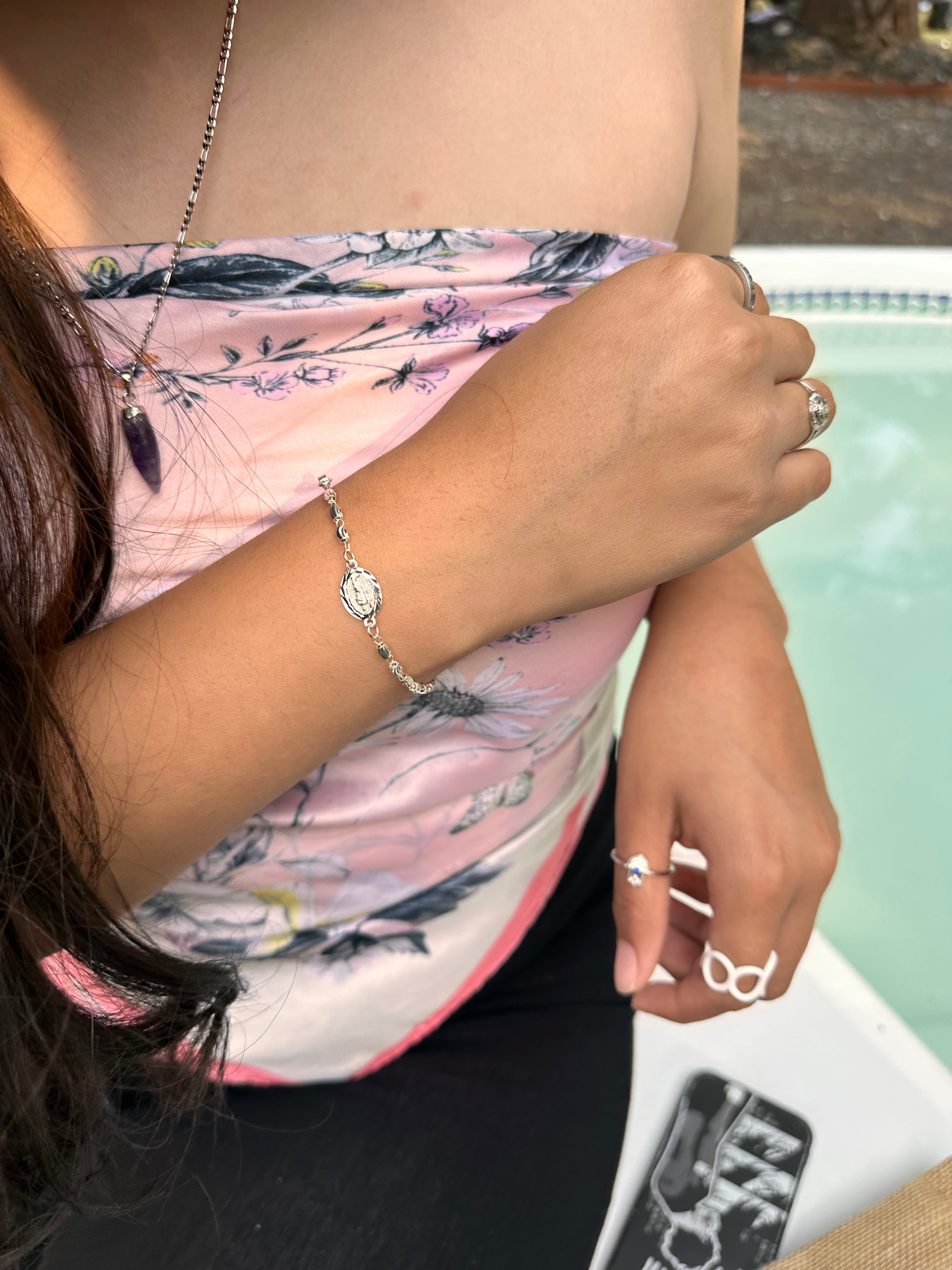 San Juditas Silver Bracelet