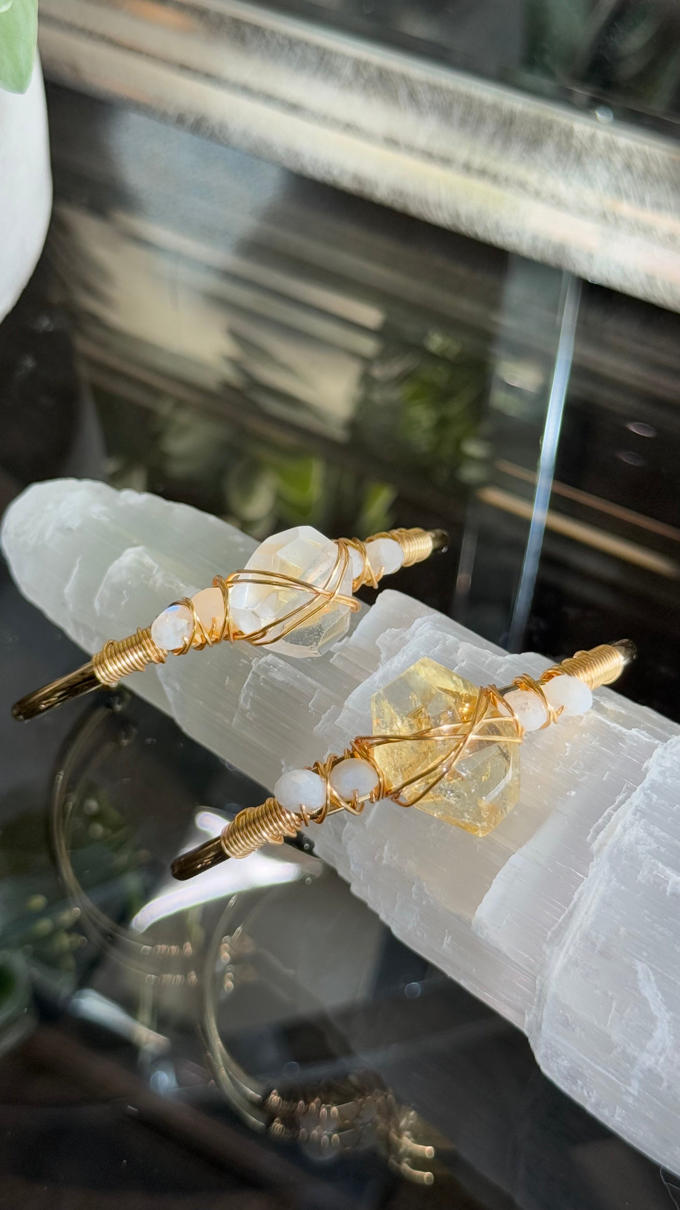 Citrine & Clear Quartz Duo