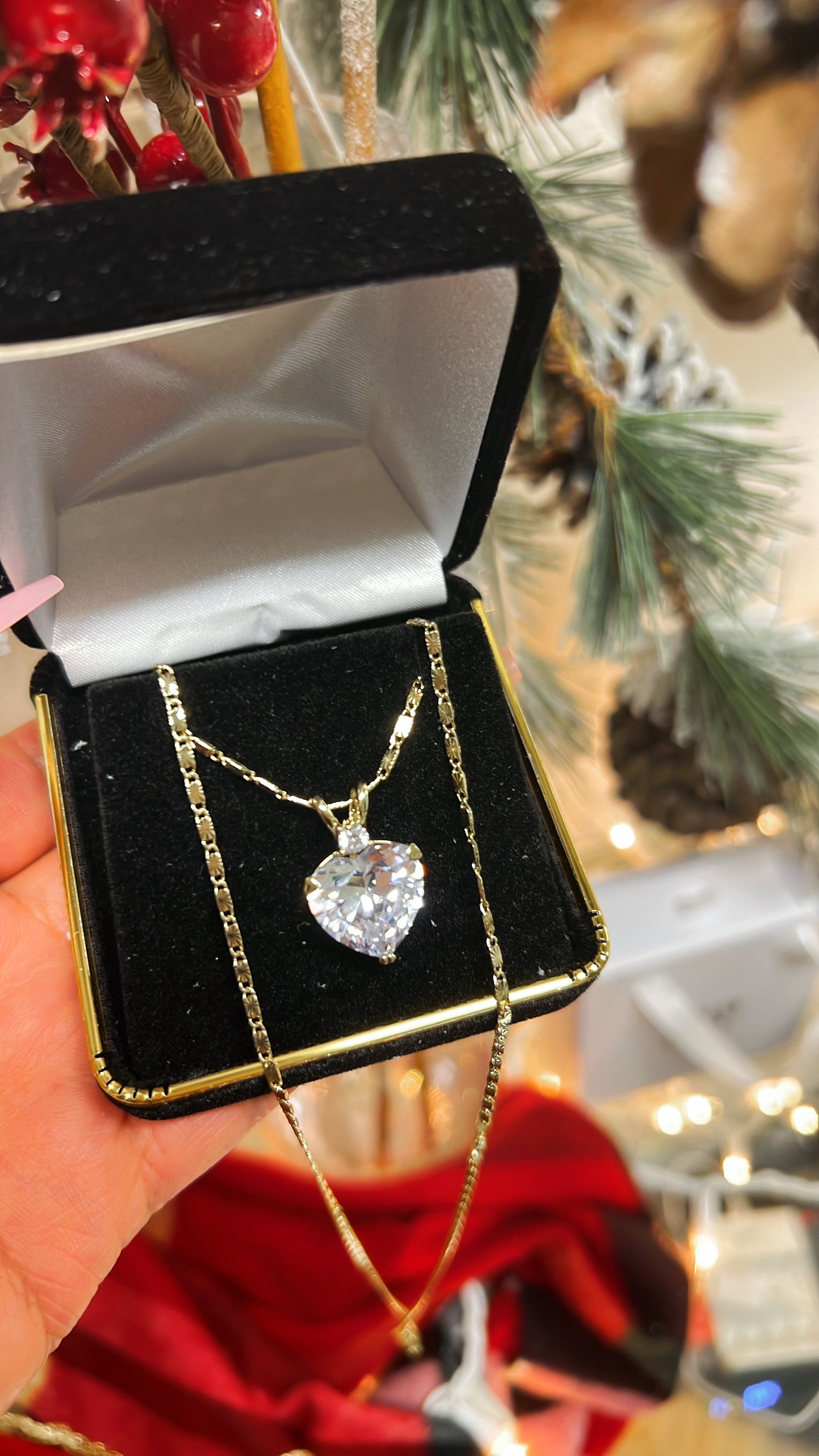 NY Heart Gold Pendant Necklace