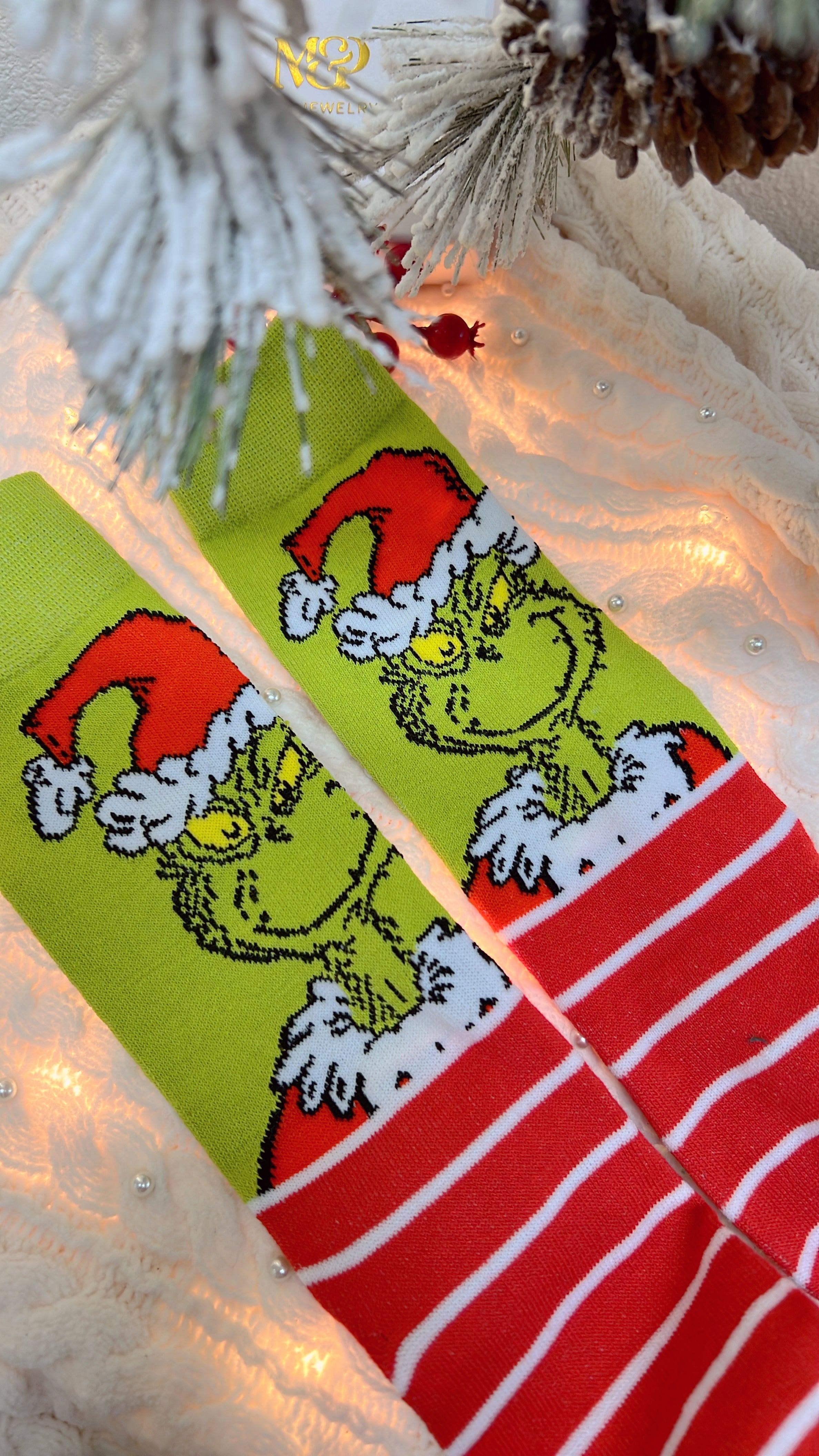 "5:30, jazzercize" Grinch Socks