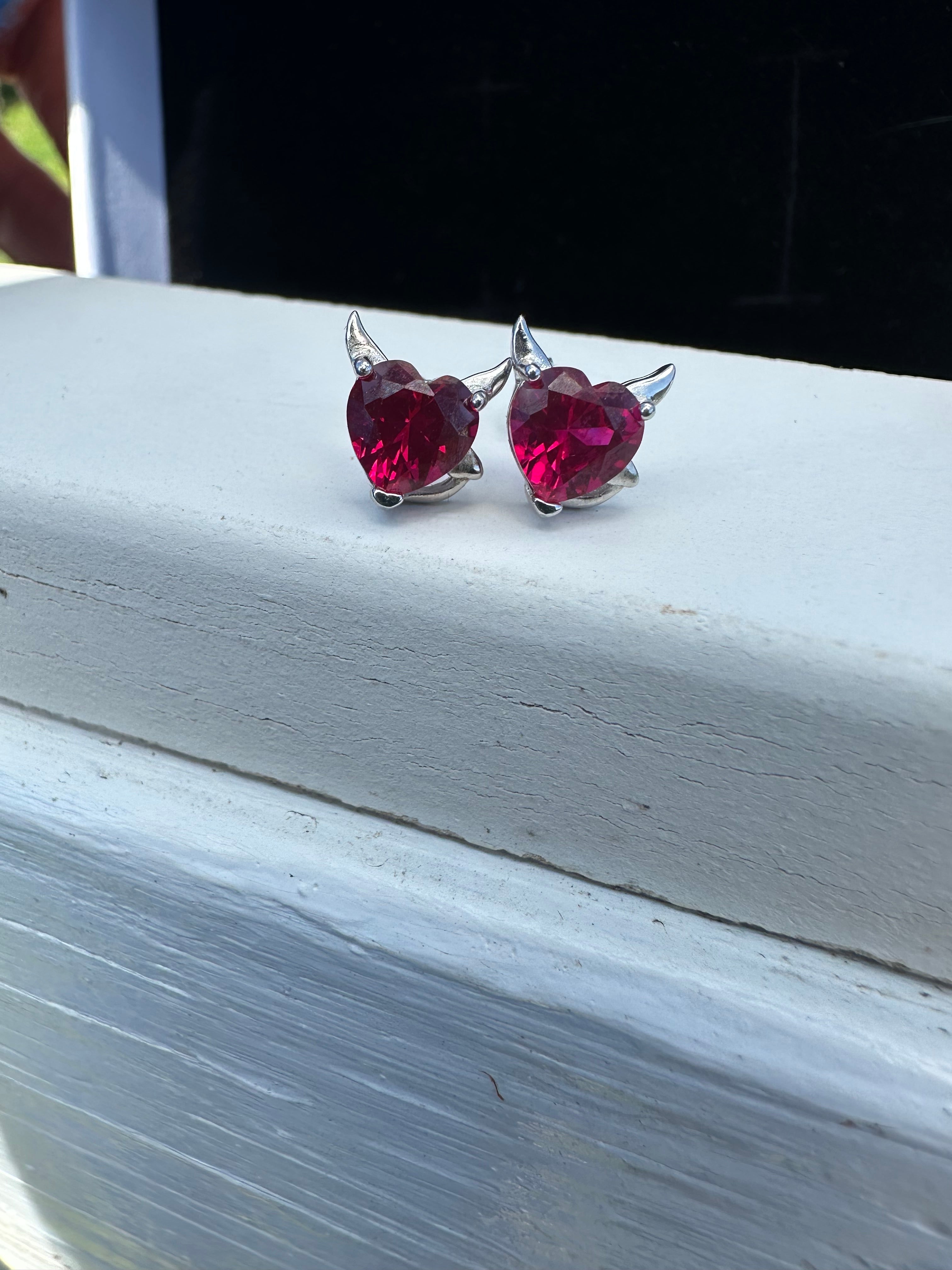 Sterling Heart Earrings