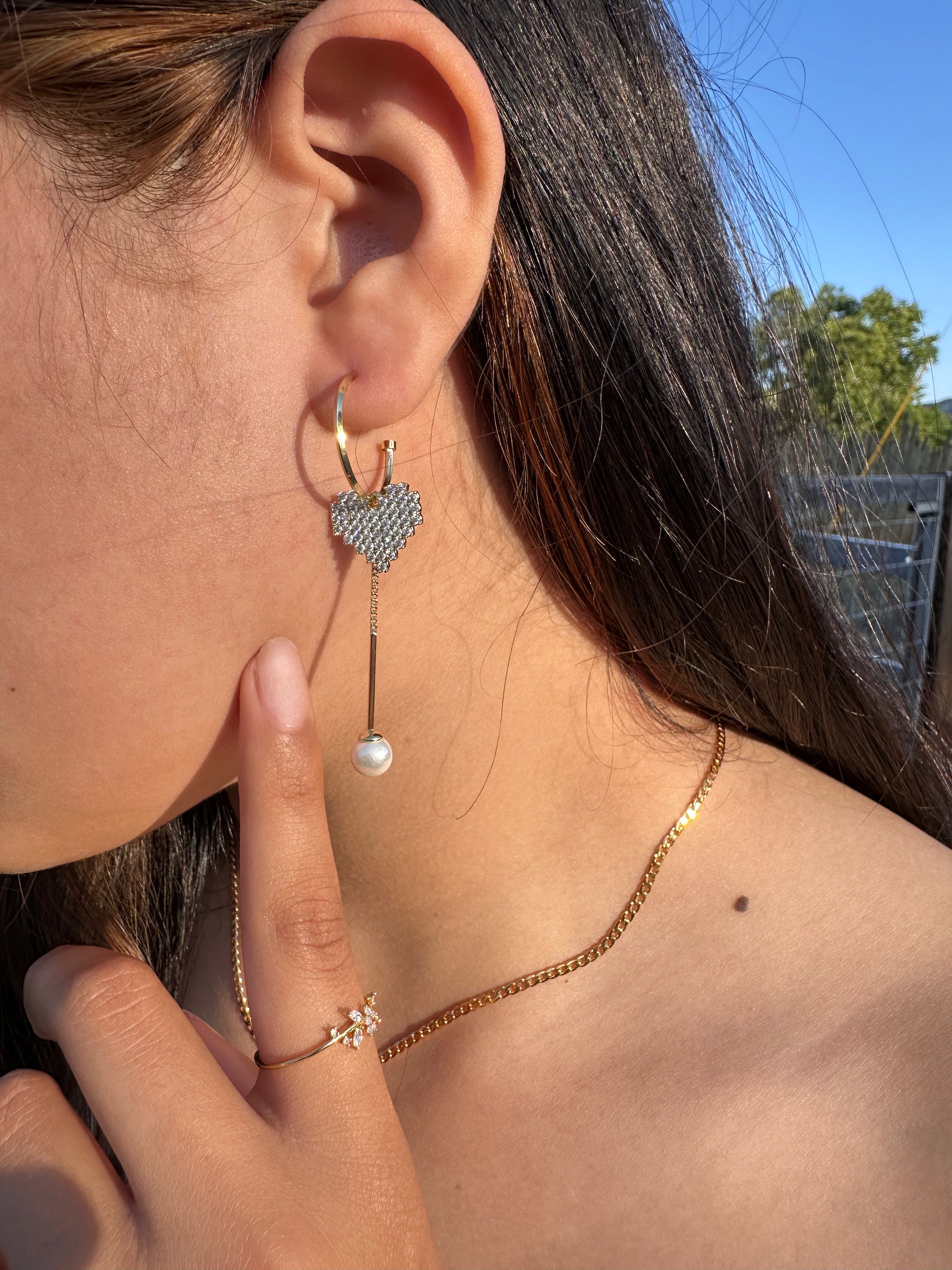 Corazón Chispeante Earrings