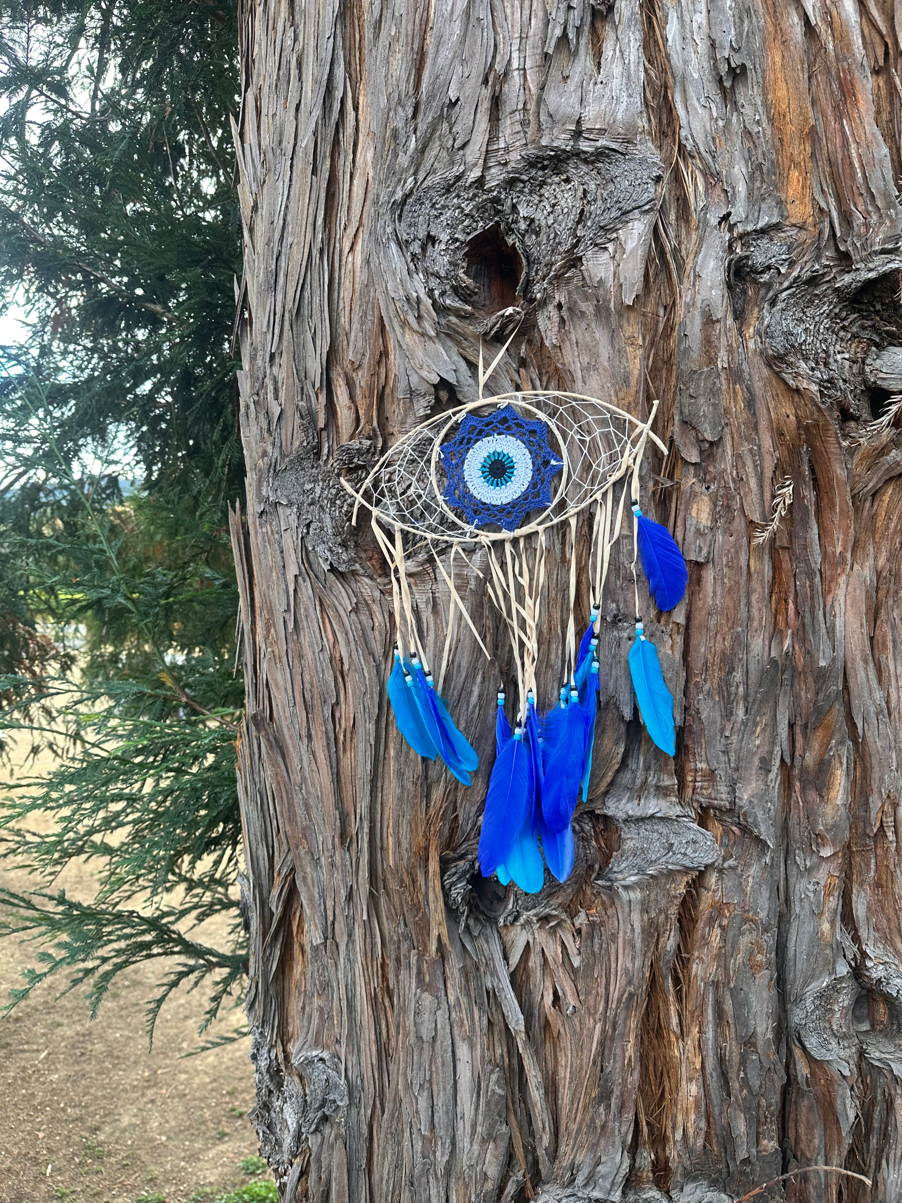 Evil Eye Nude Dream Catcher (Fairy Lights Included)