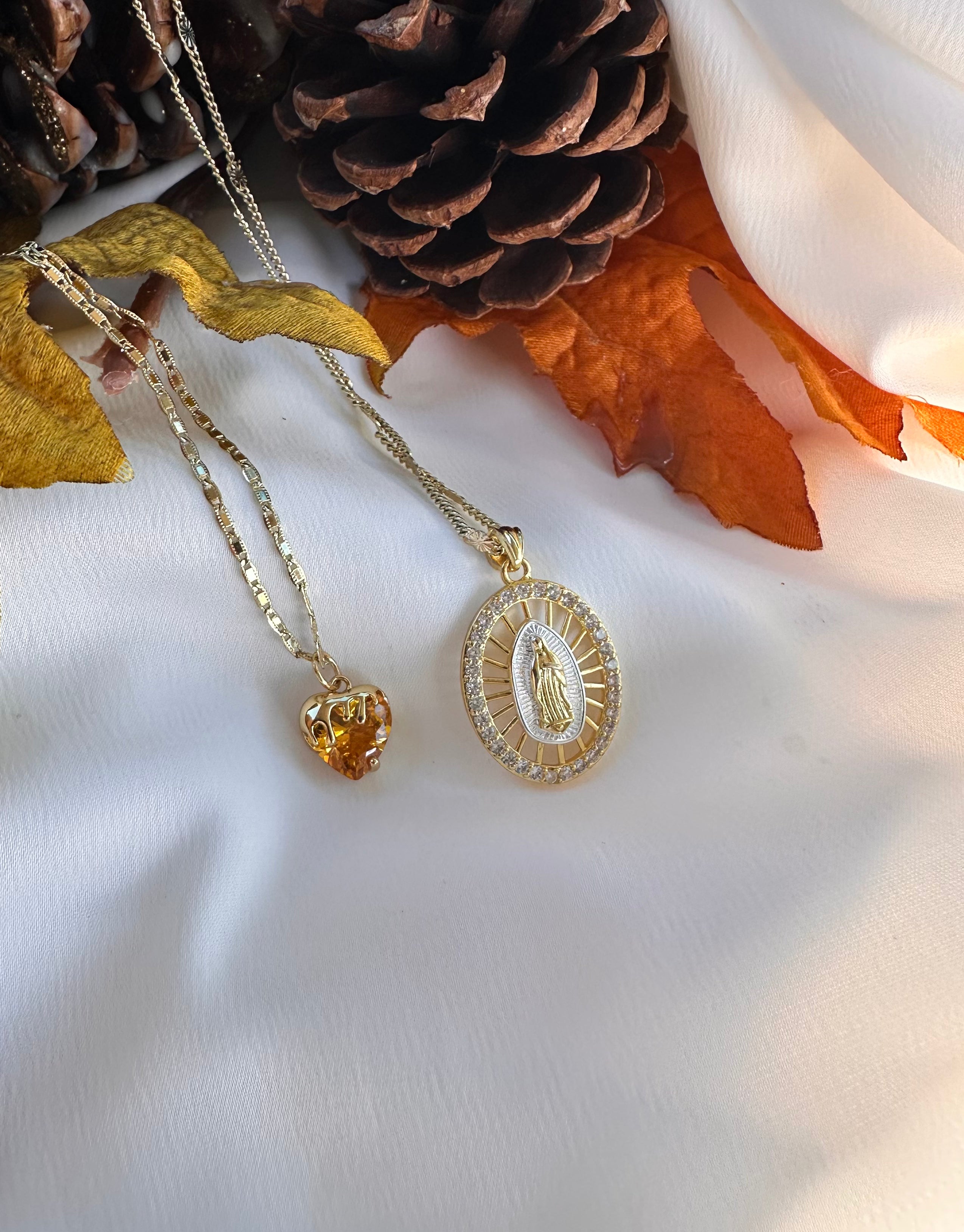 Lady of Guadalupe Honey Necklace Set