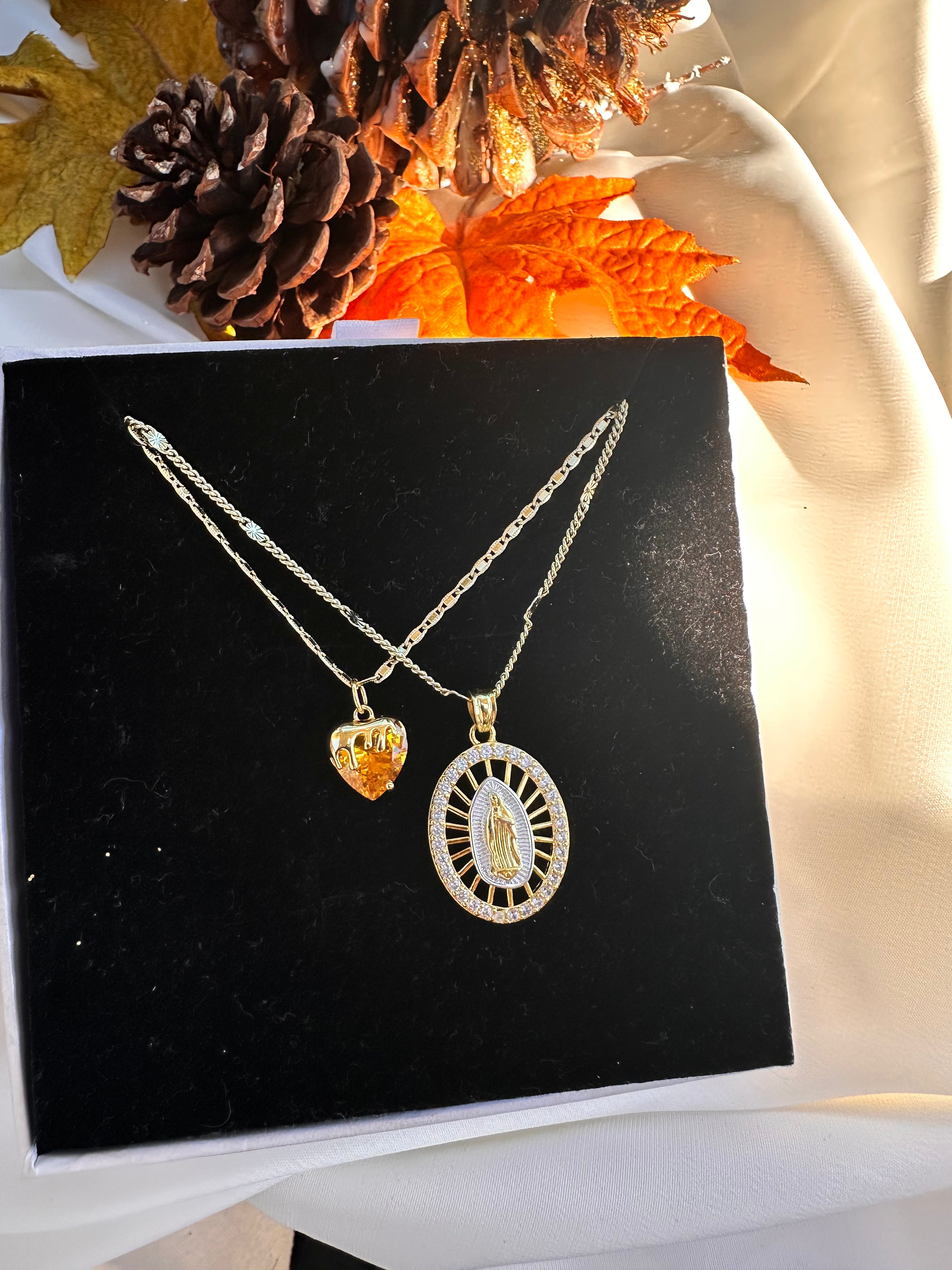 Lady of Guadalupe Honey Necklace Set