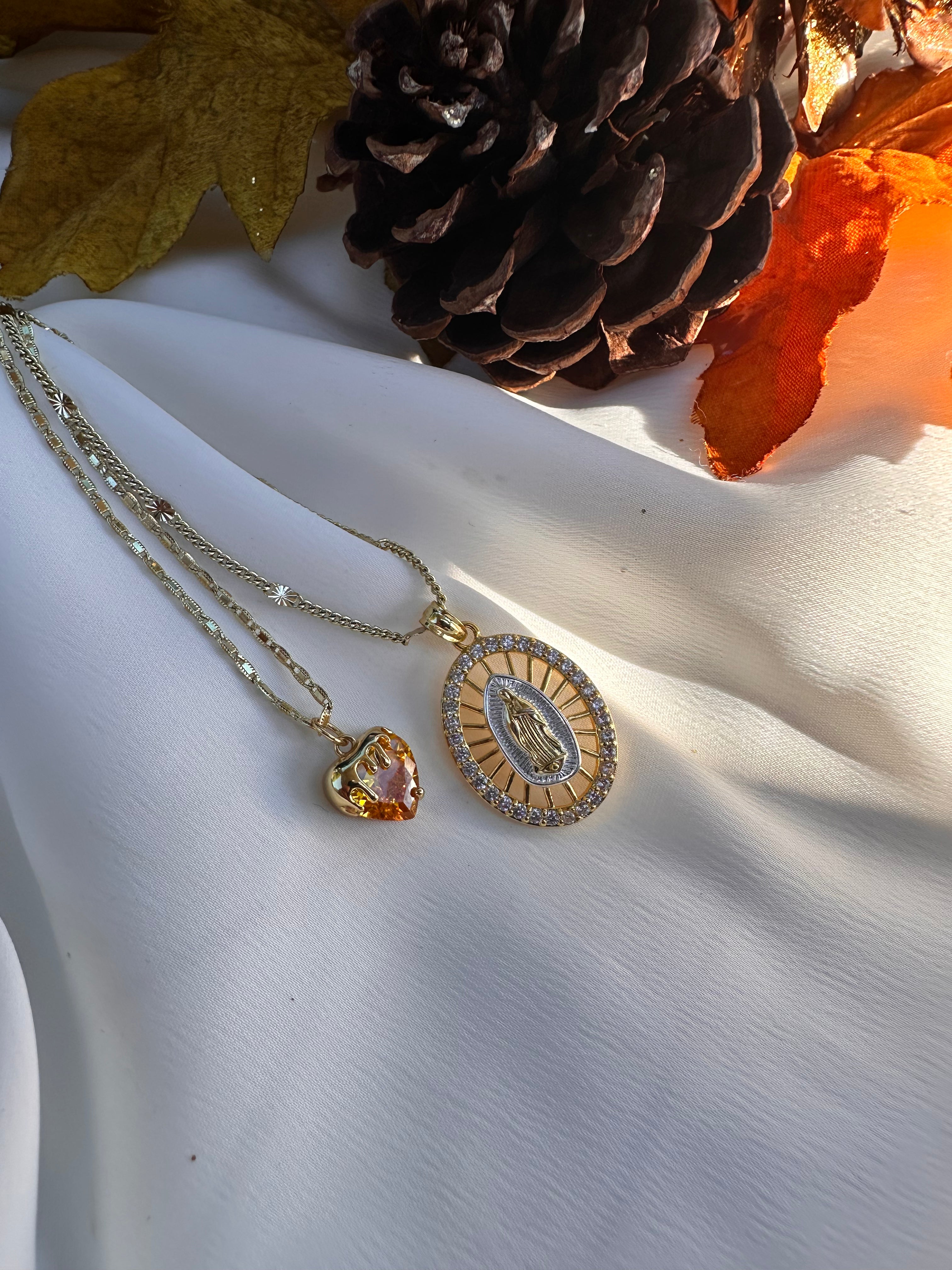 Lady of Guadalupe Honey Necklace Set