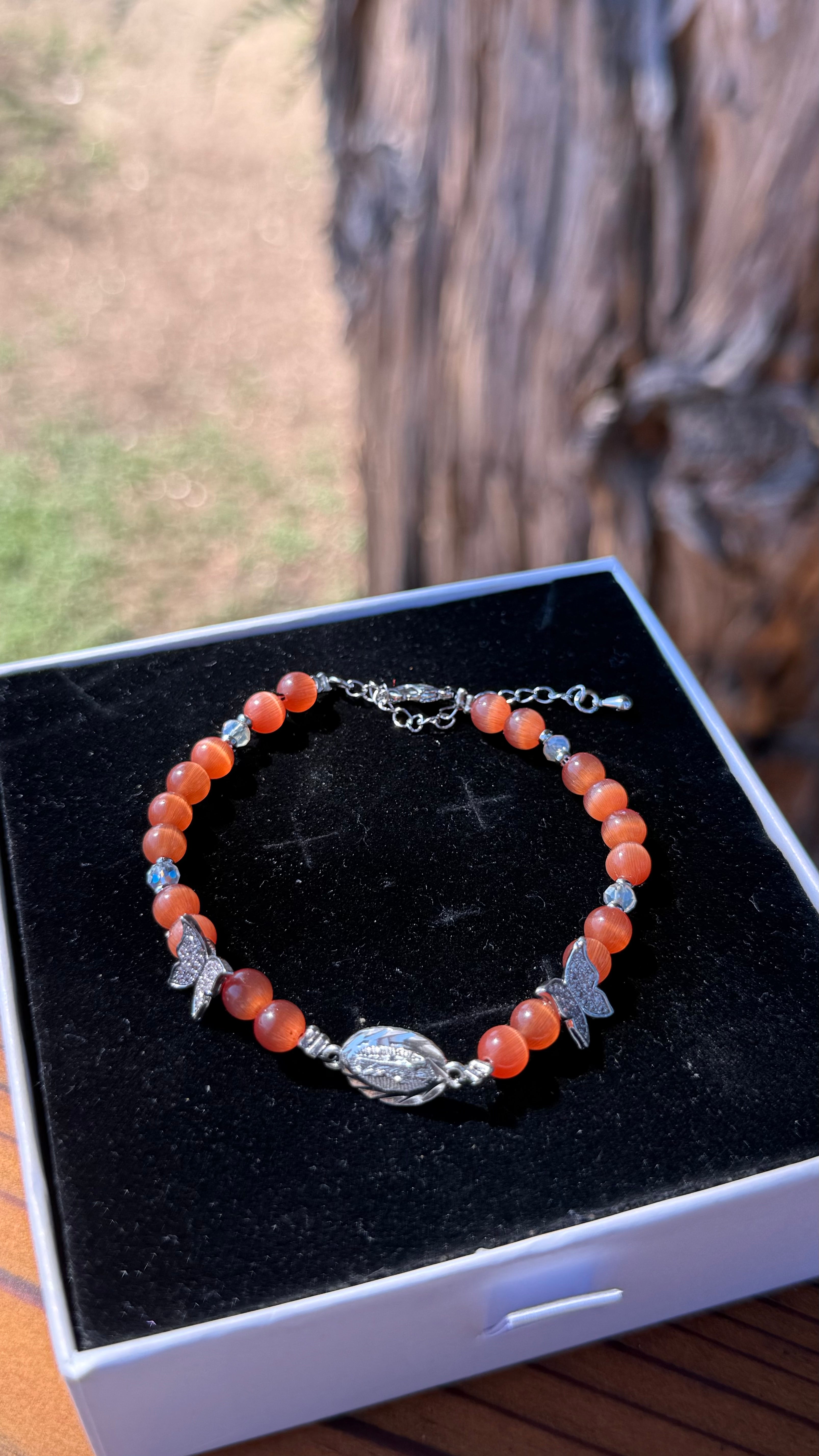 Carnelian Saint Jude Bracelet