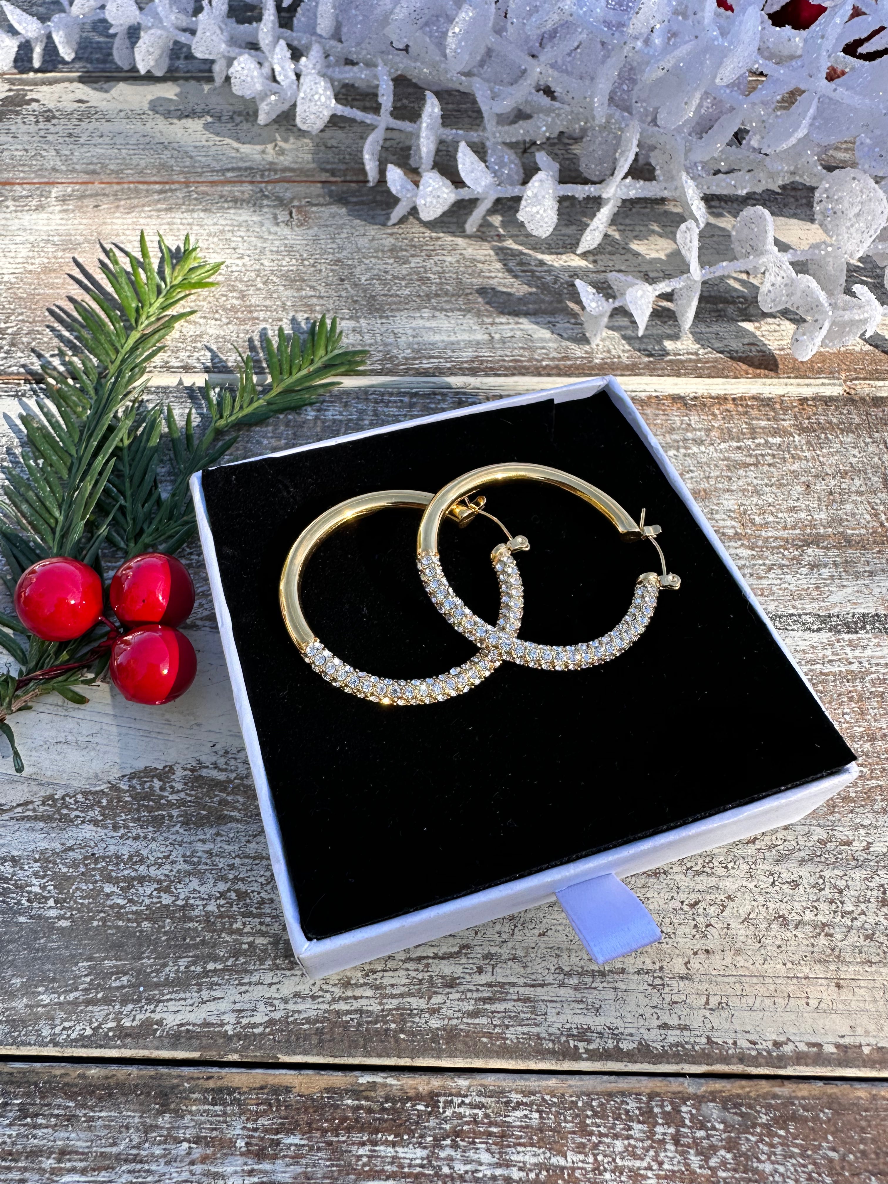 Dual Glow Pavé Hoops