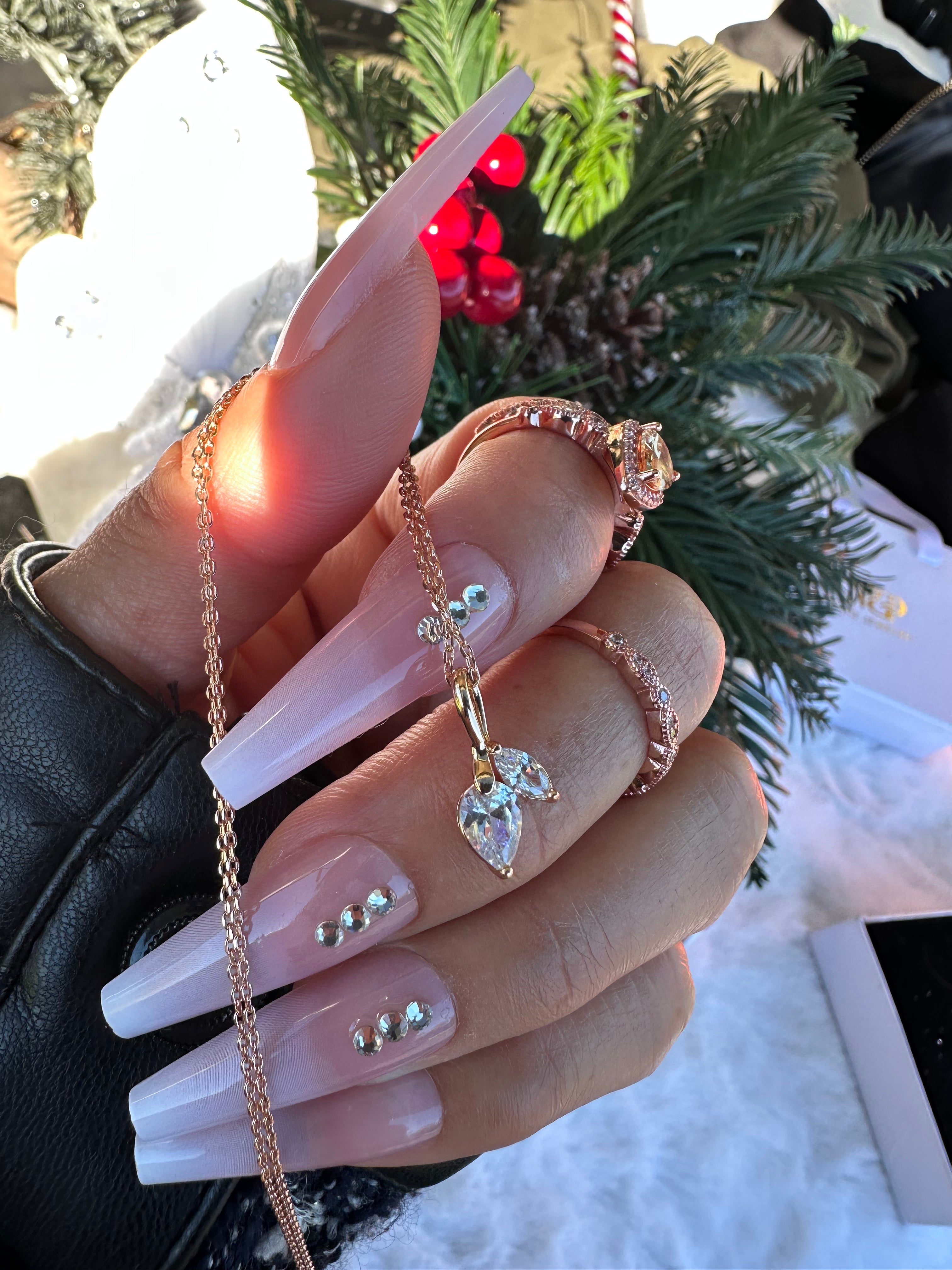 Double Gem Glow Necklace