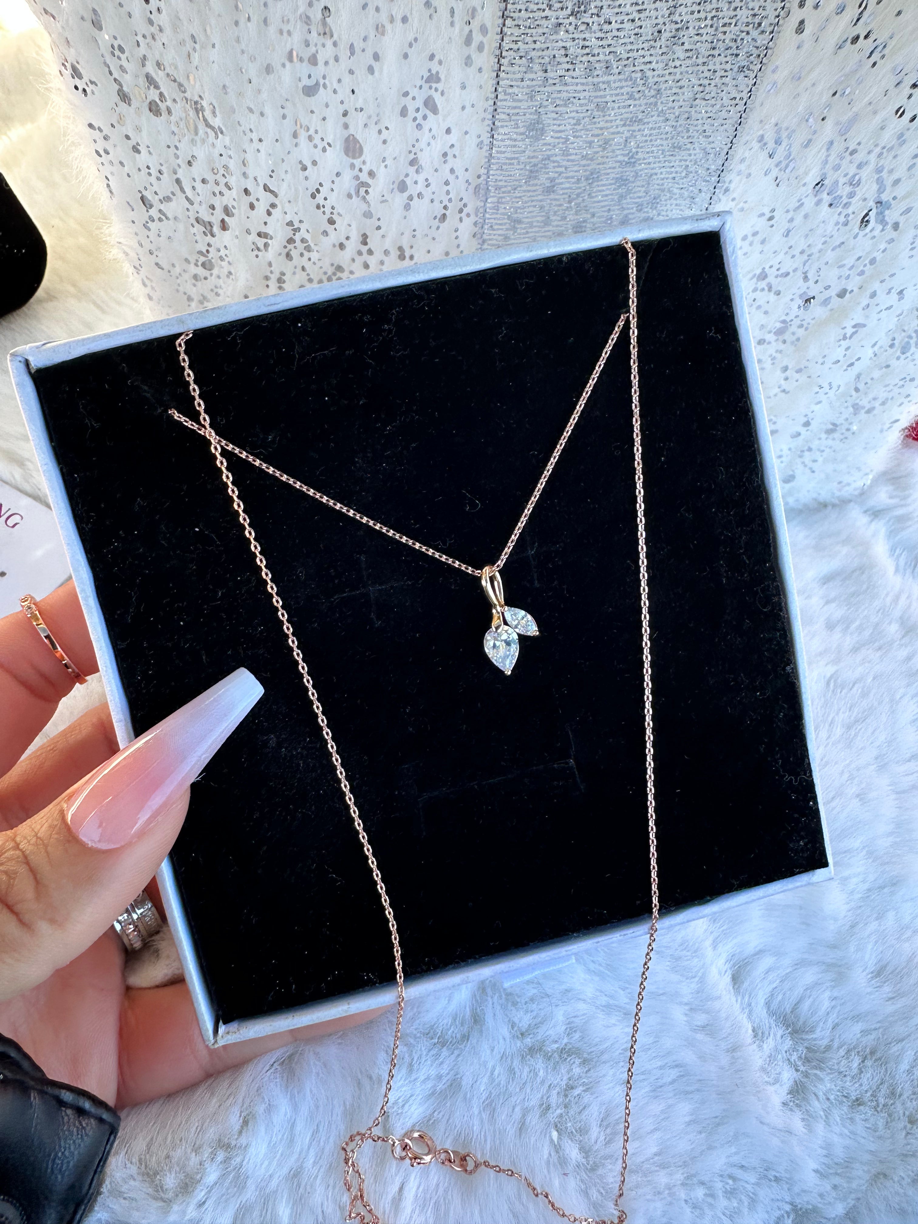 Double Gem Glow Necklace