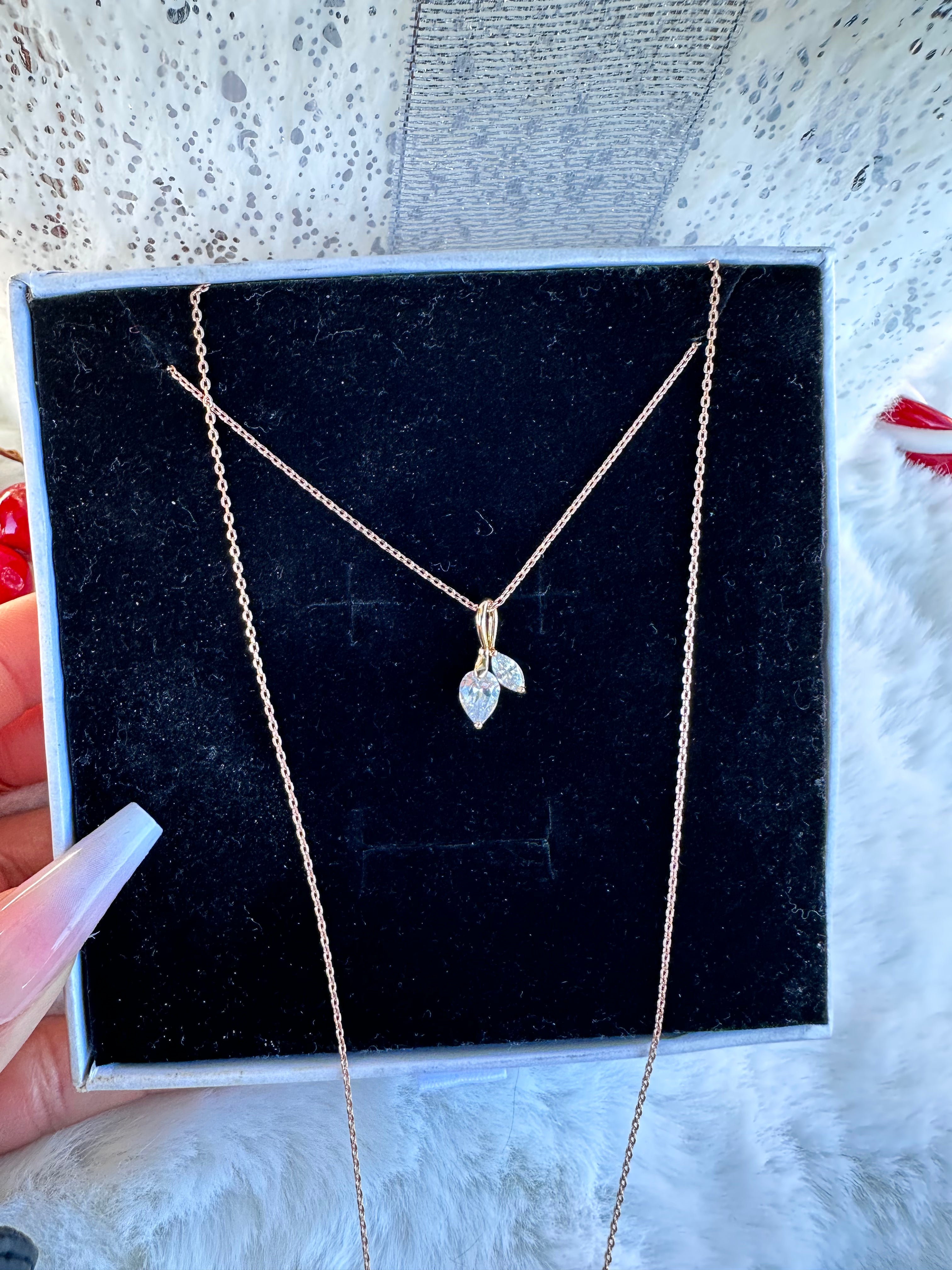 Double Gem Glow Necklace