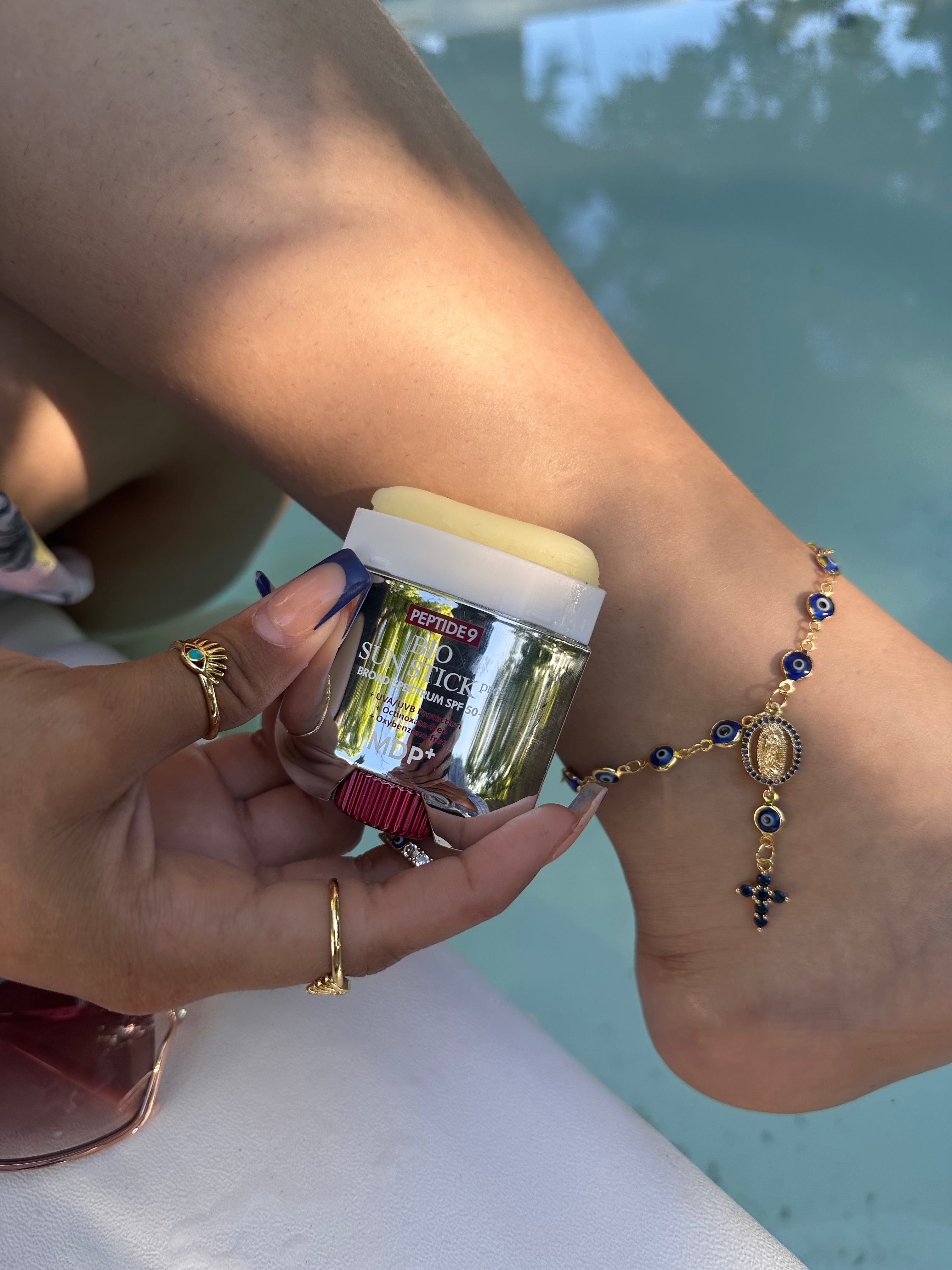 ☀️ Summer Duo: Bio Sun Stick + Lady of Guadalupe Anklet☀️