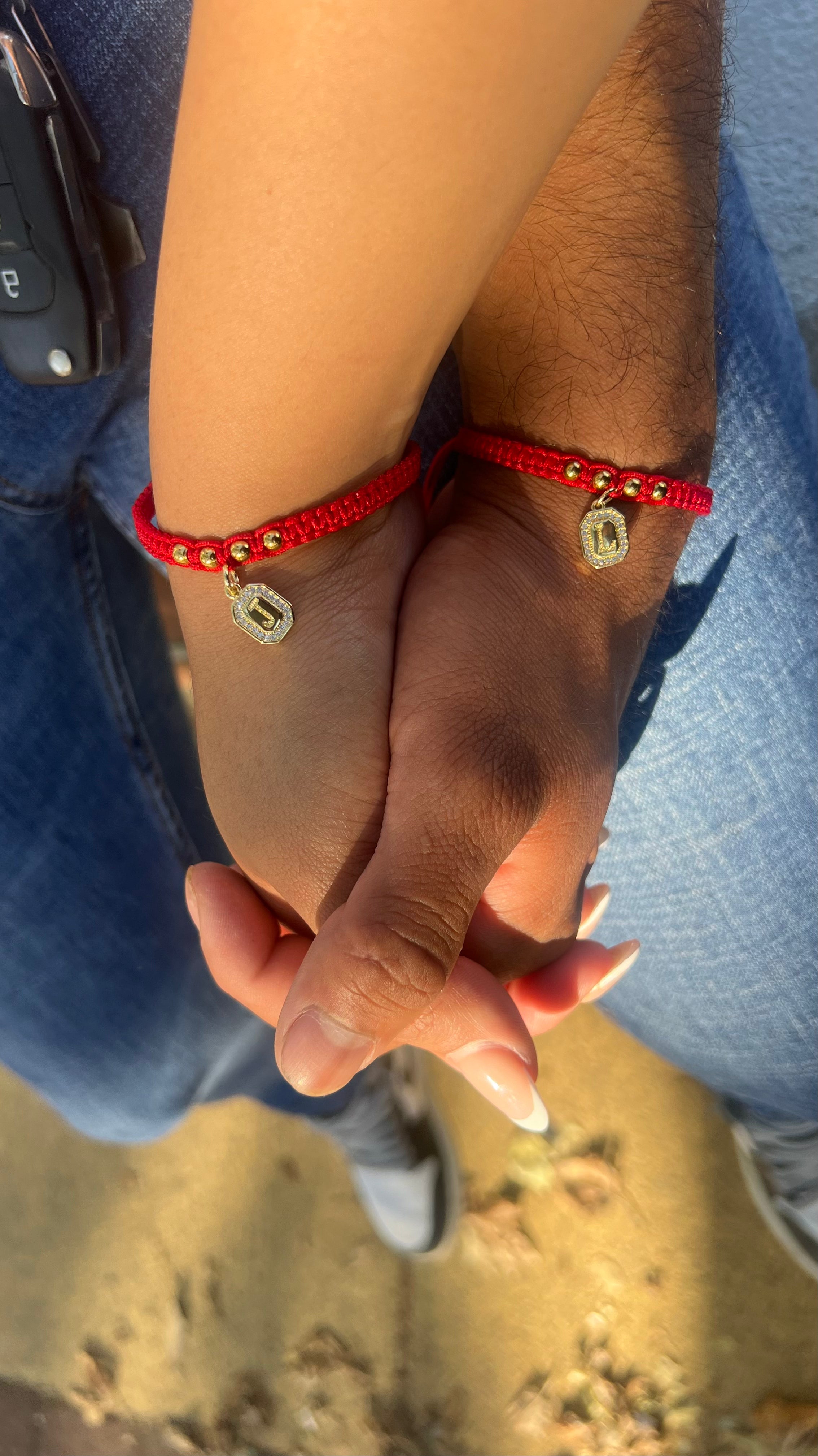 Red Initial Bracelet ( 1 bracelet )
