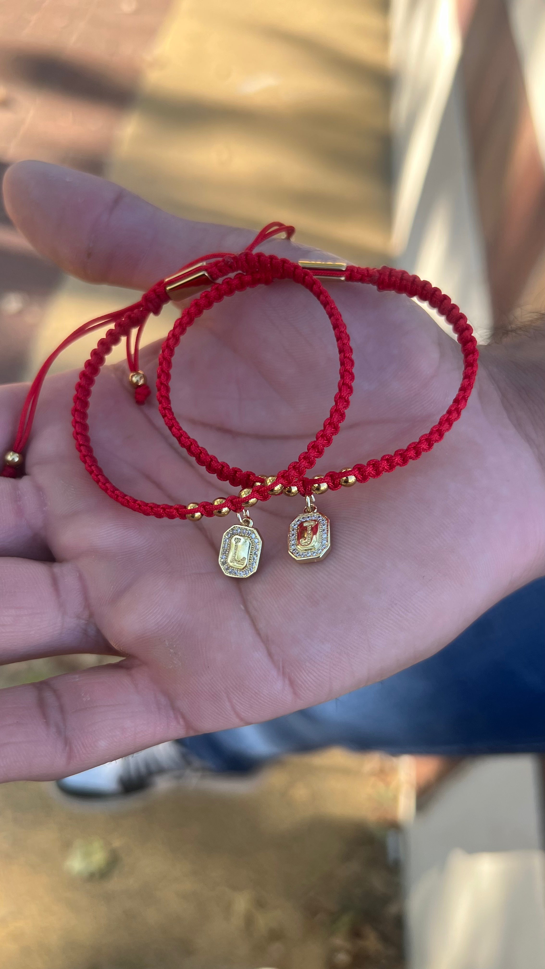 Red Initial Bracelet ( 1 bracelet )