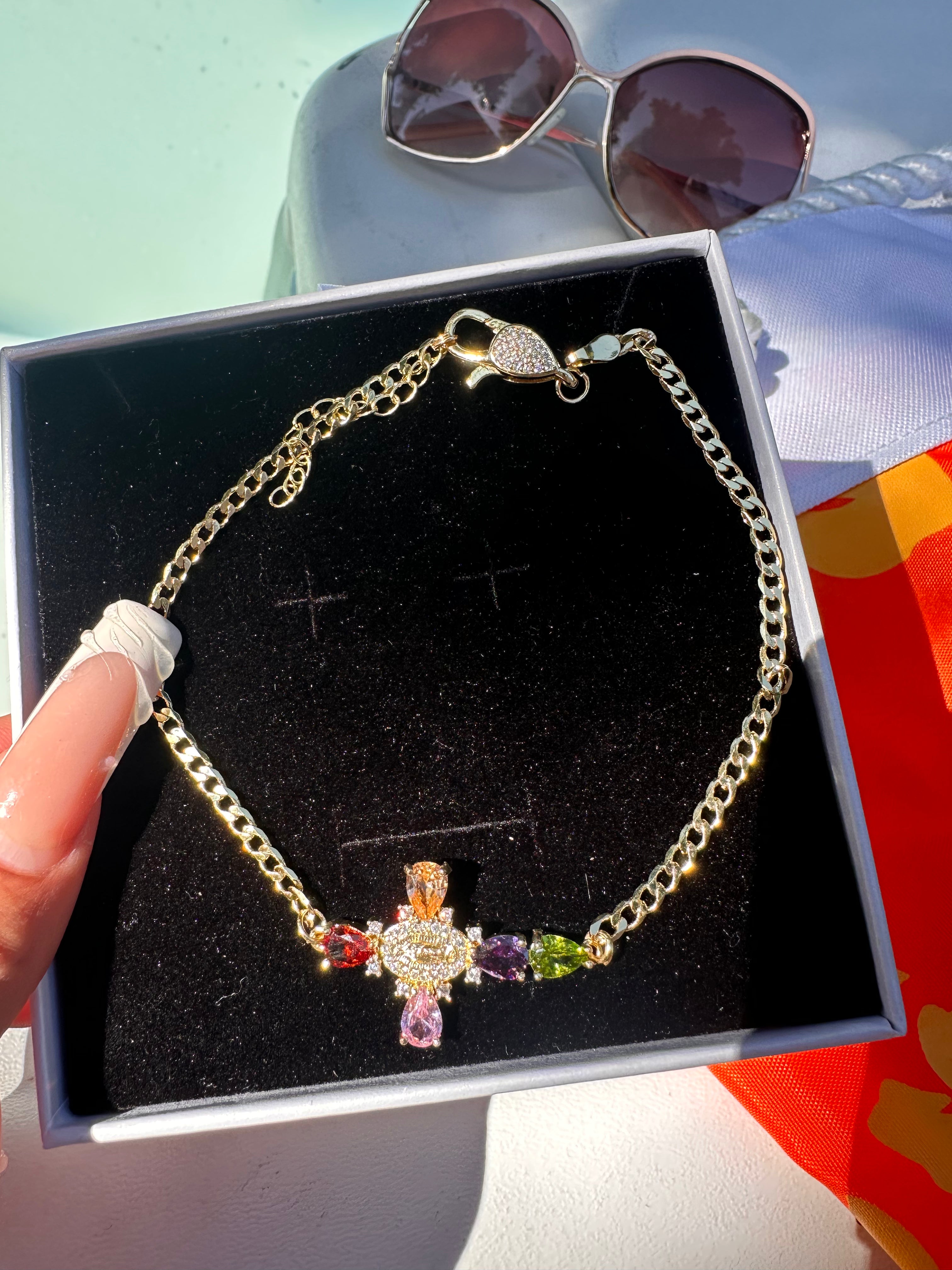 Summer Cross Anklet