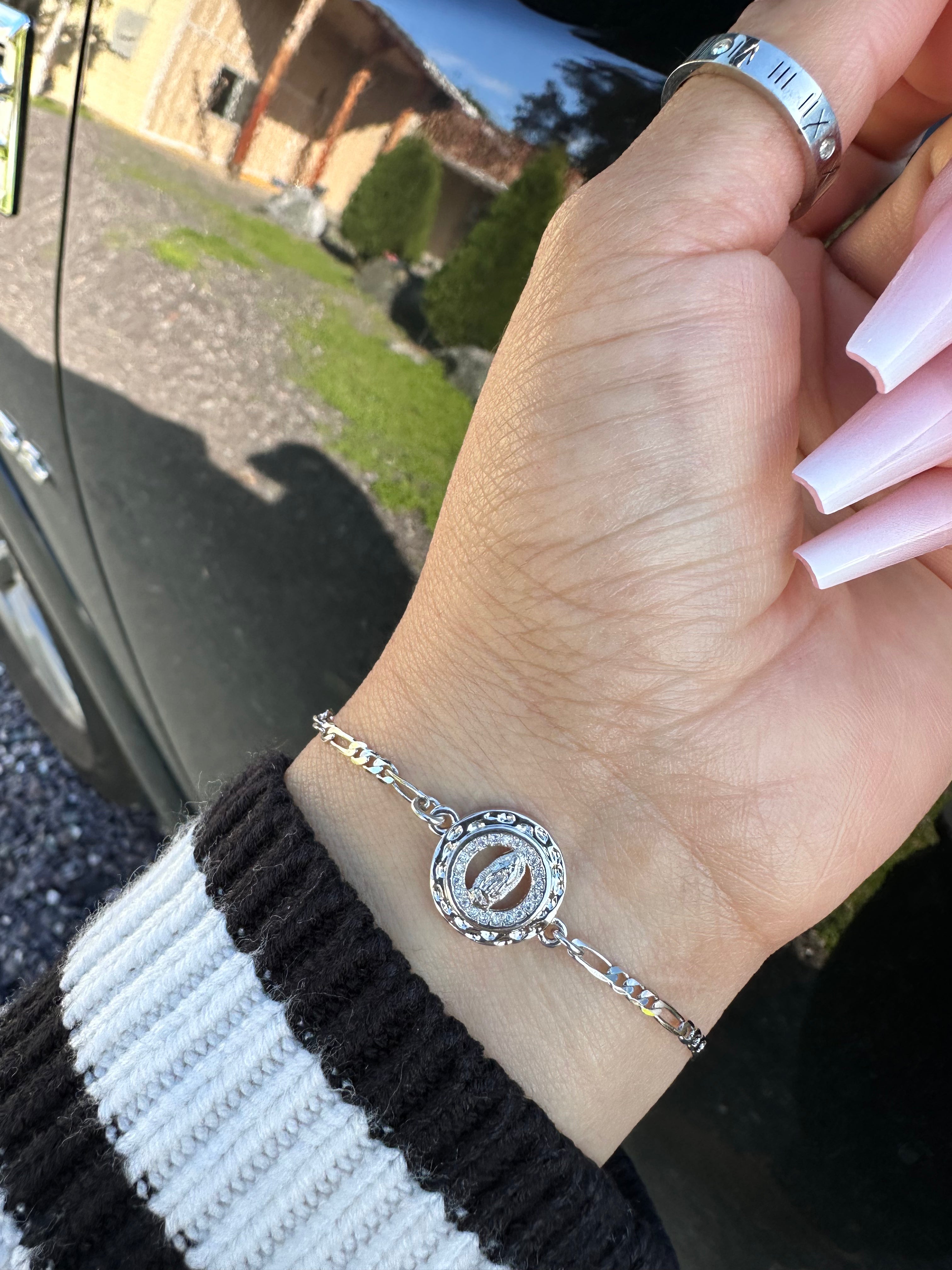 Silver Virgencita Bracelet