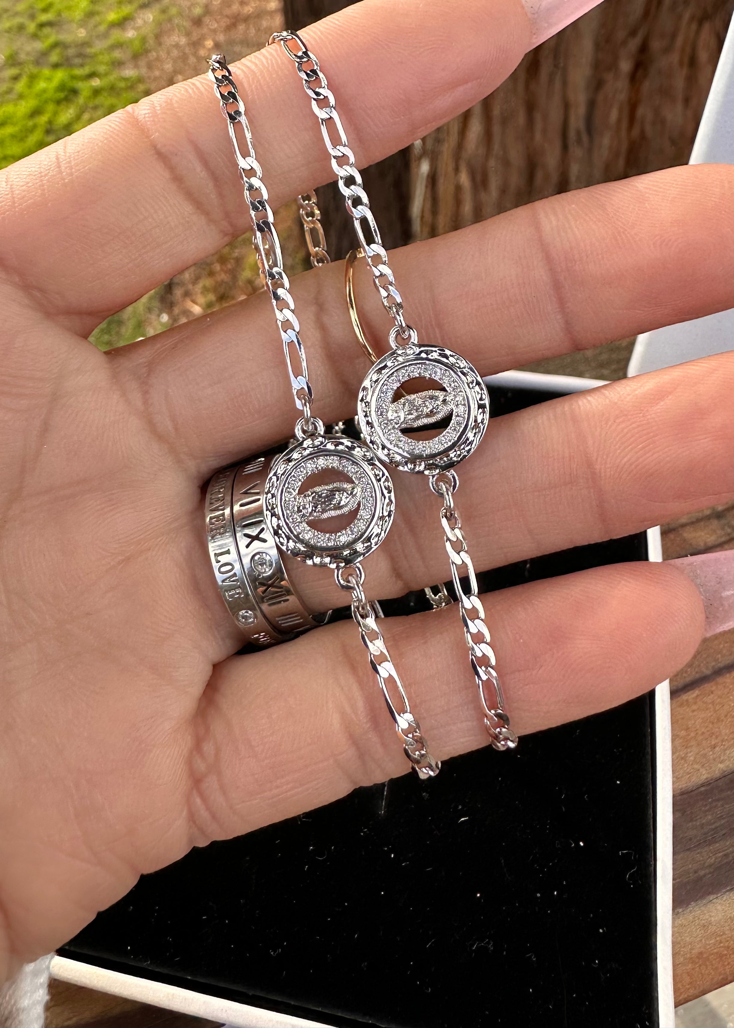 Silver Virgencita Bracelet