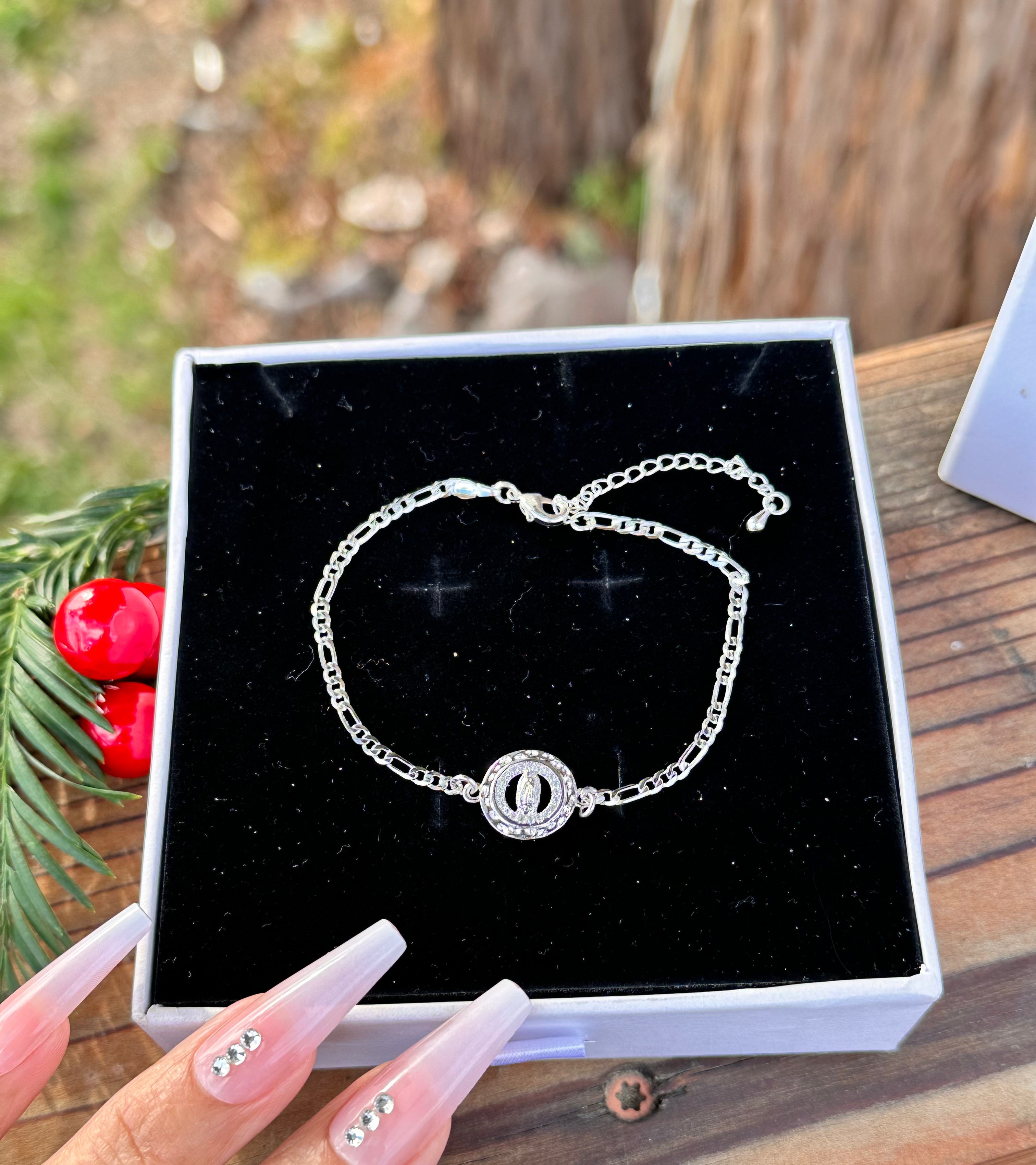 Silver Virgencita Bracelet