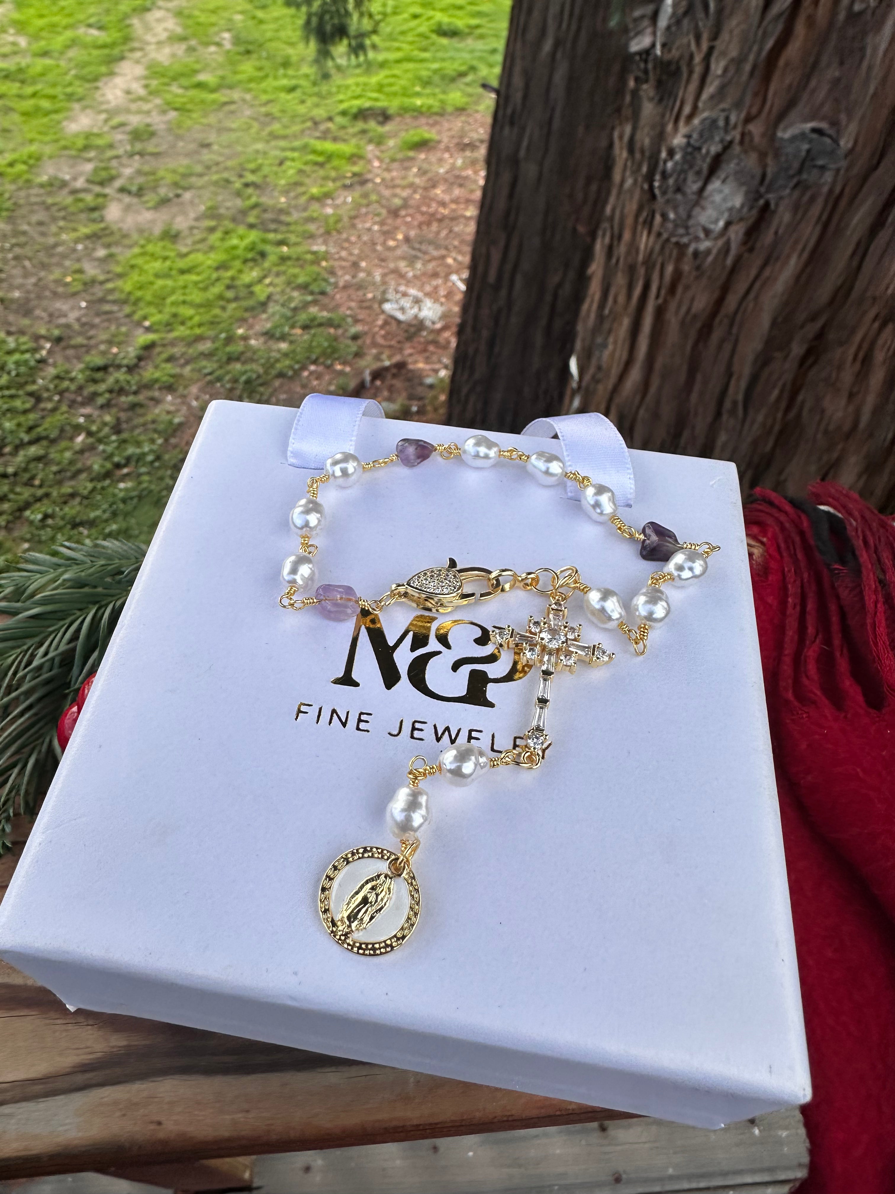 Car Rosary: Protective Cross & Blessed Virgin Mary