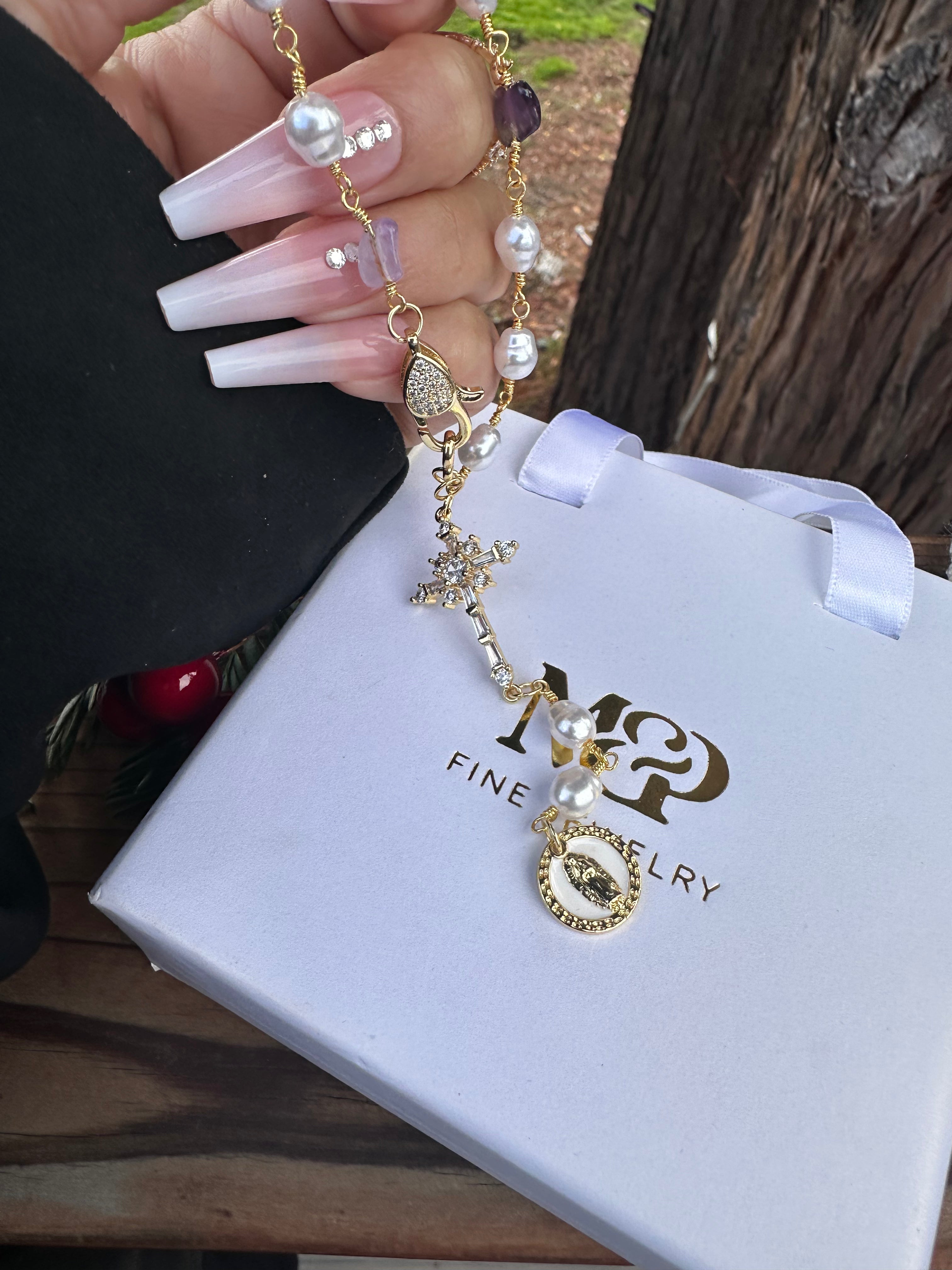 Car Rosary: Protective Cross & Blessed Virgin Mary