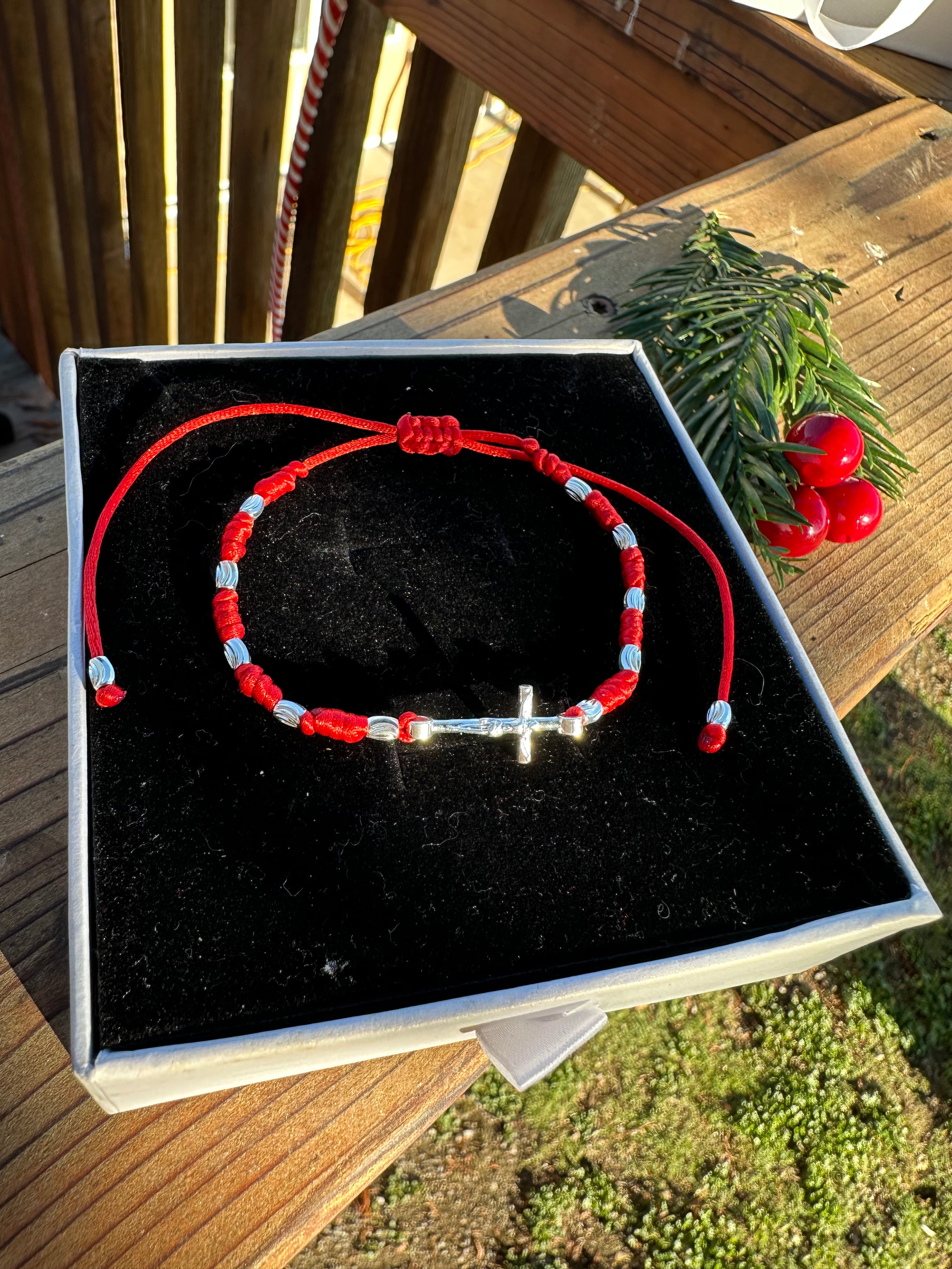 Red Crucifix Bracelet