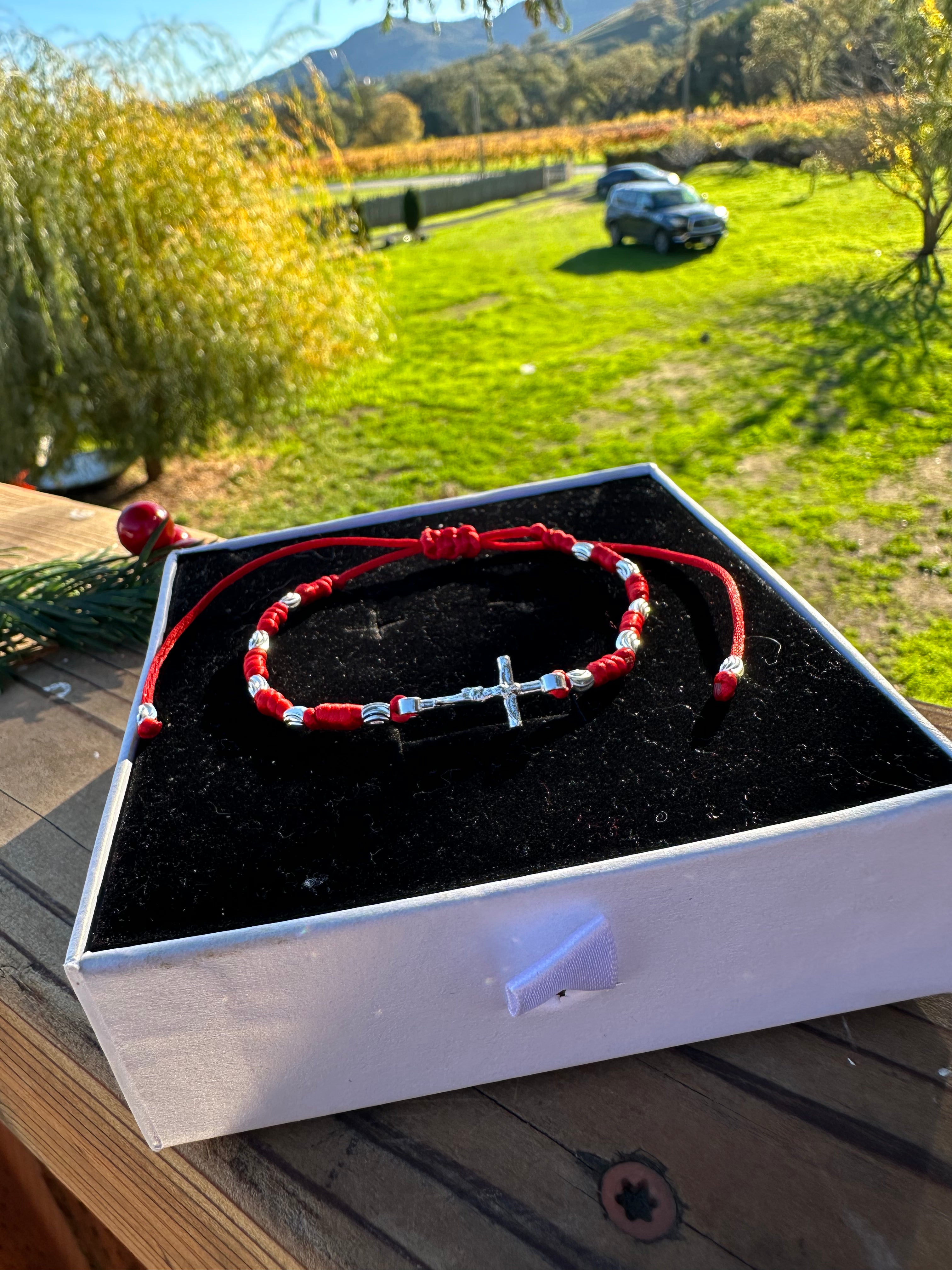 Red Crucifix Bracelet