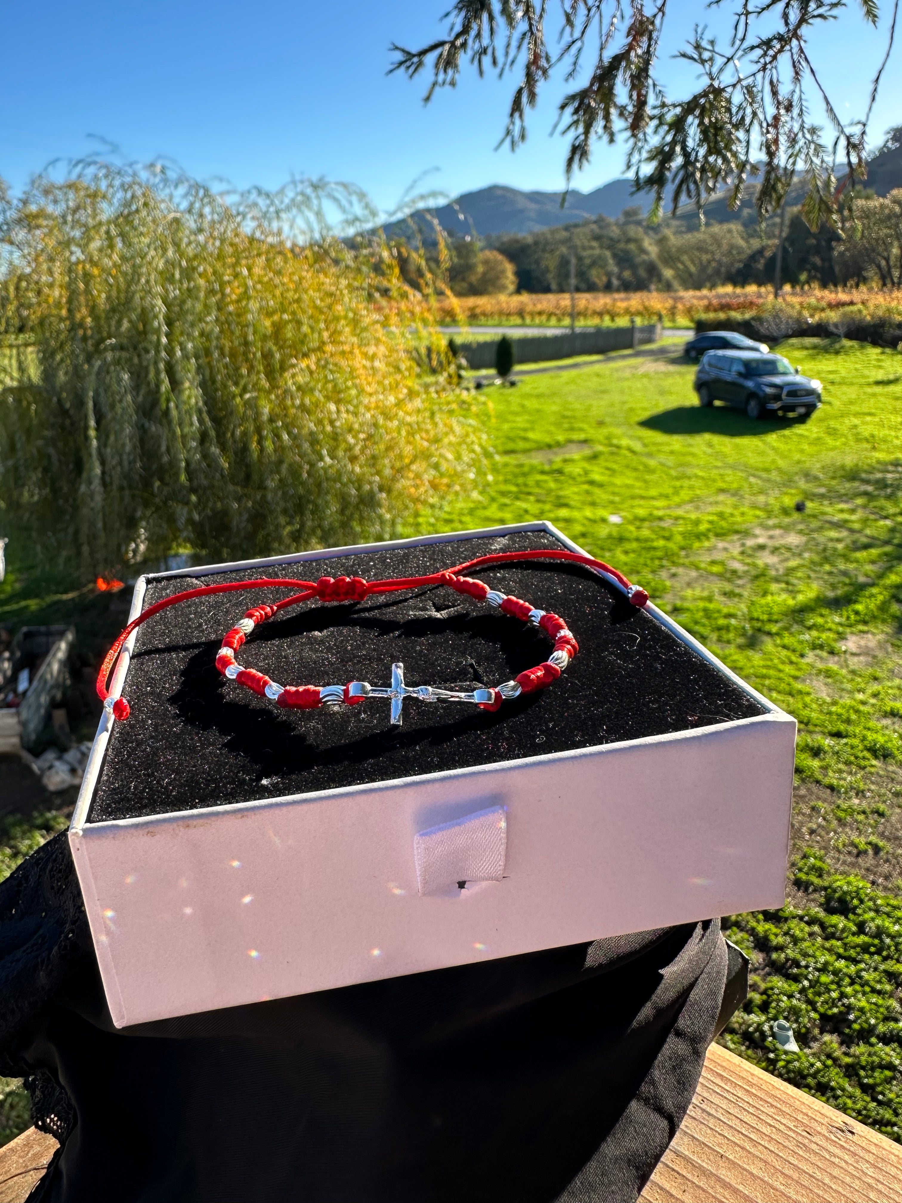 Red Crucifix Bracelet