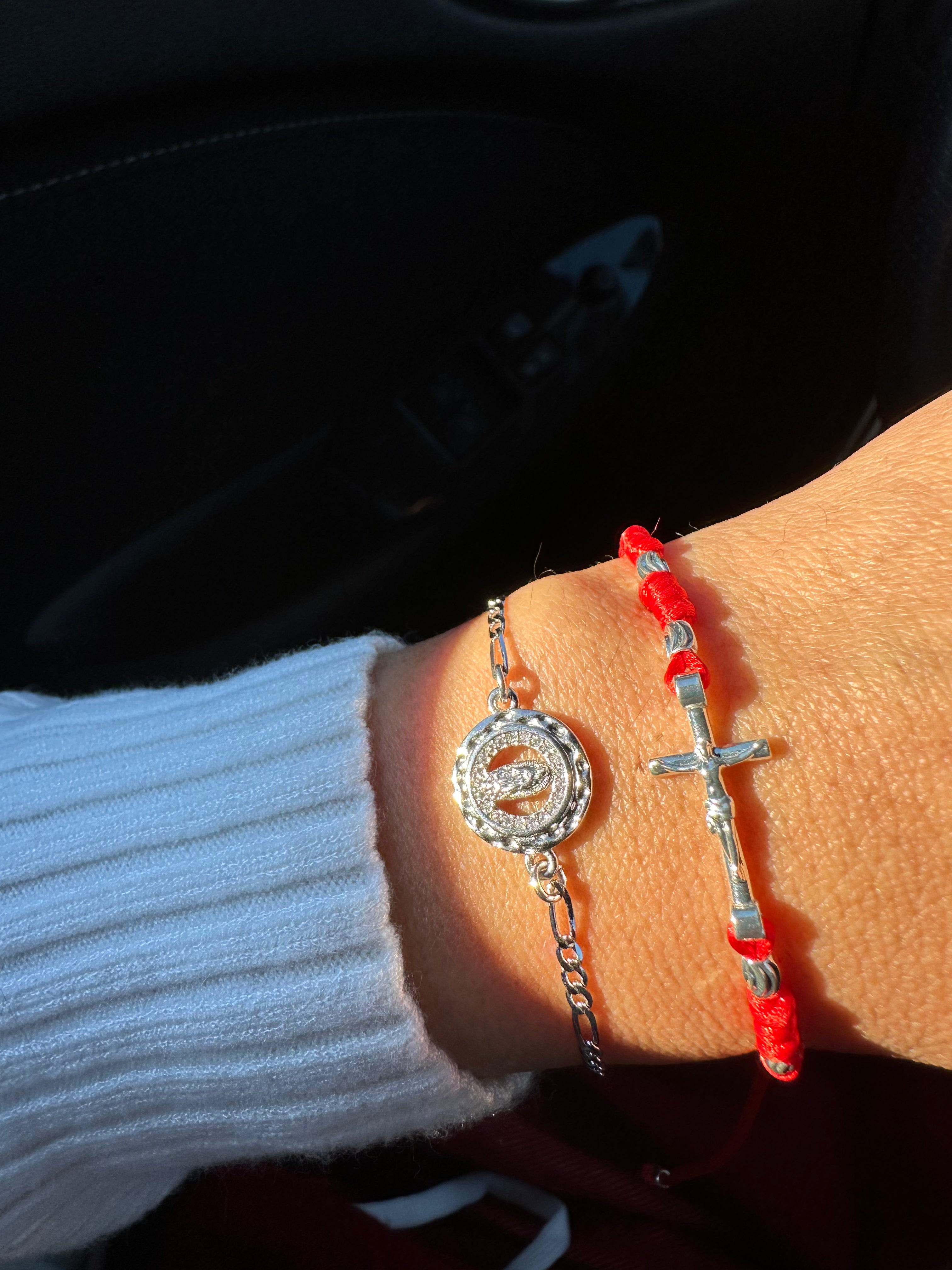 Crucifix & Mary Bracelet Set