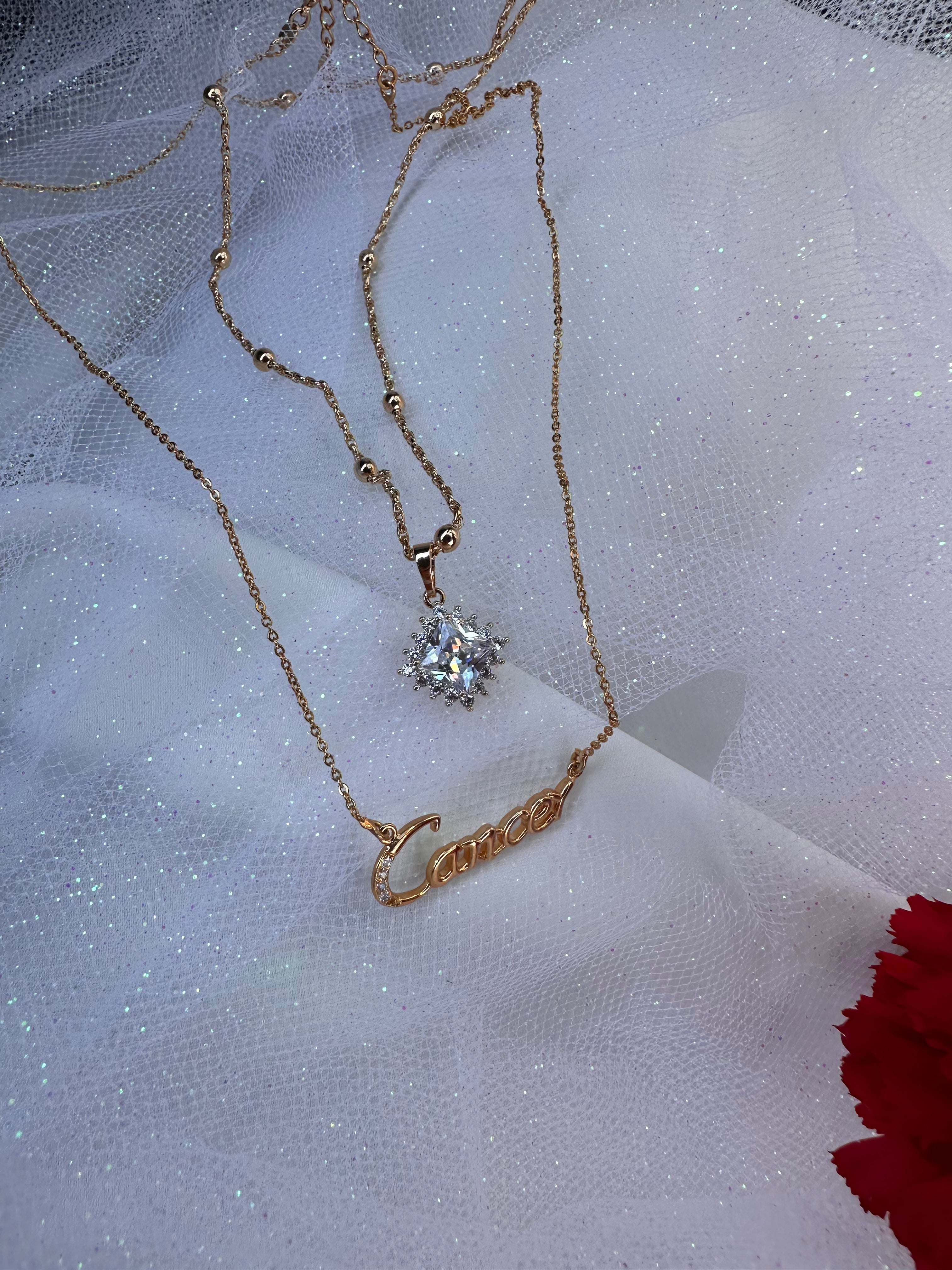 Cancer Zodiac Necklace Set