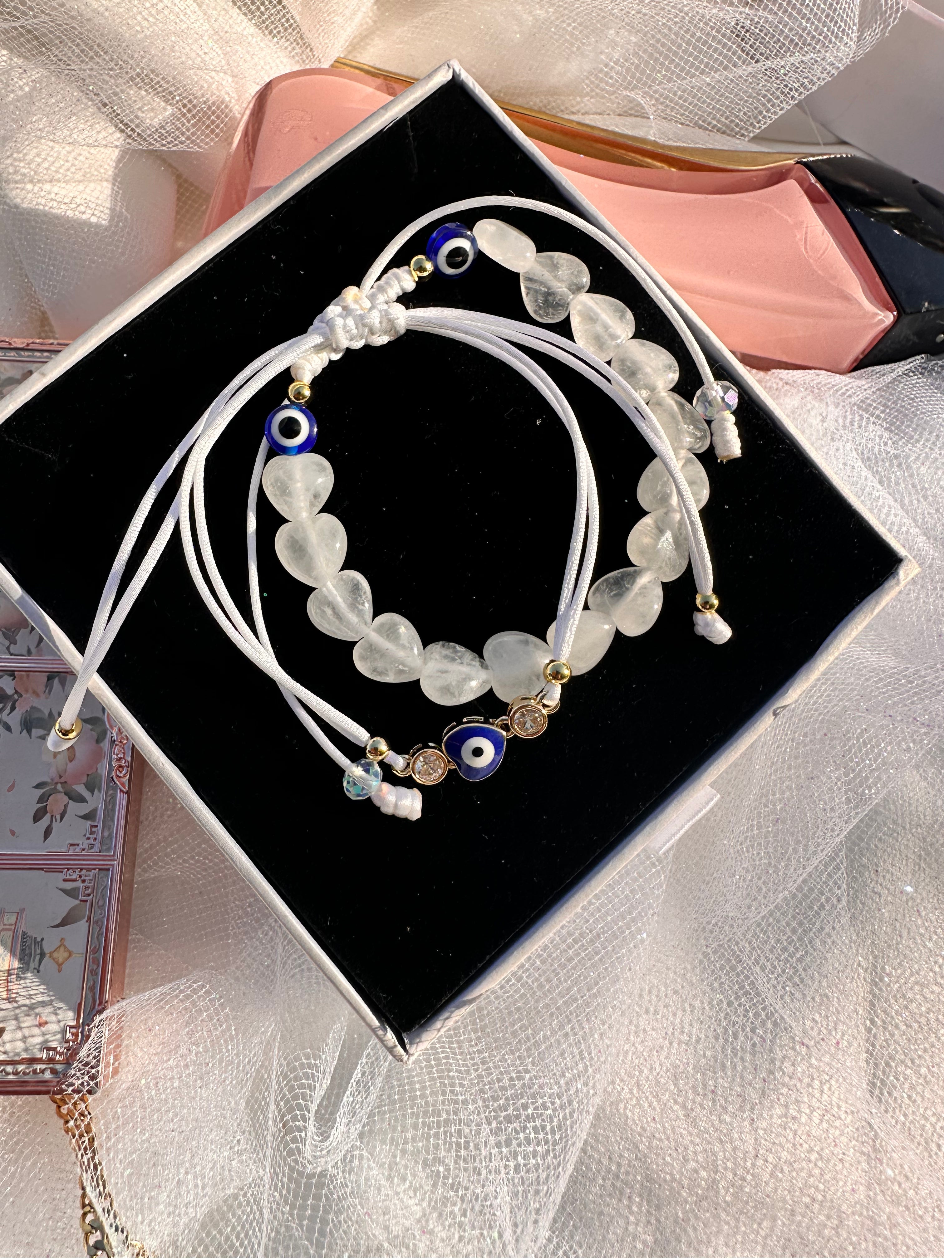 Clarity, Calm, Protection Bracelet Duo