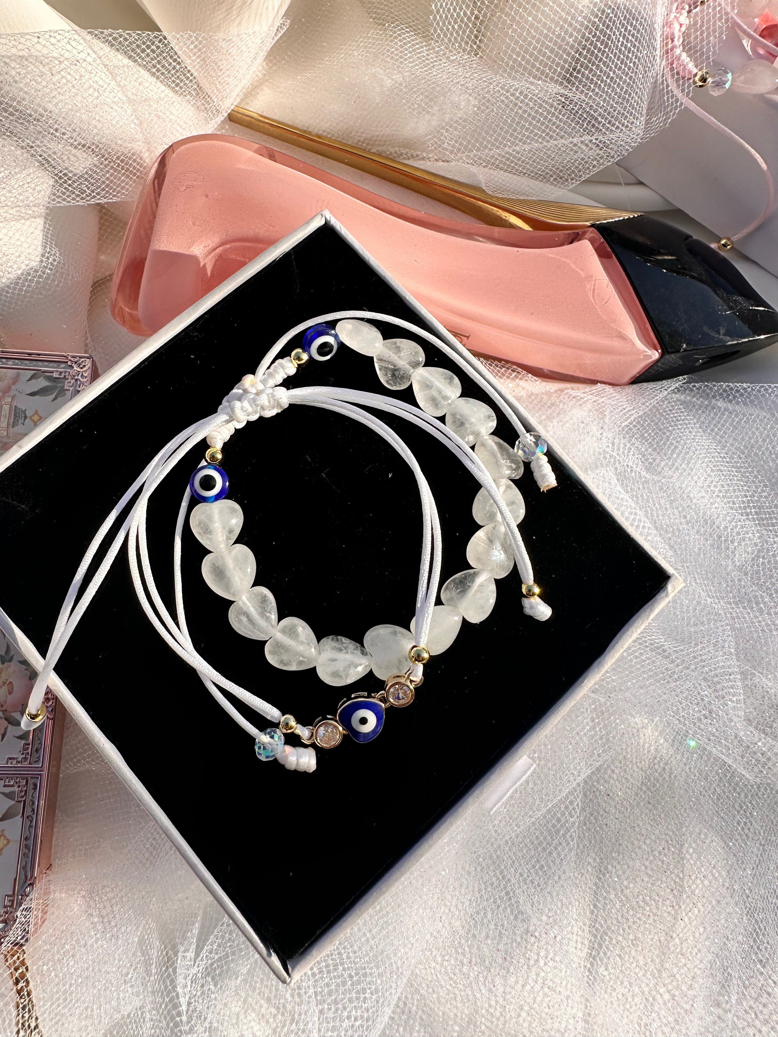 Clarity, Calm, Protection Bracelet Duo