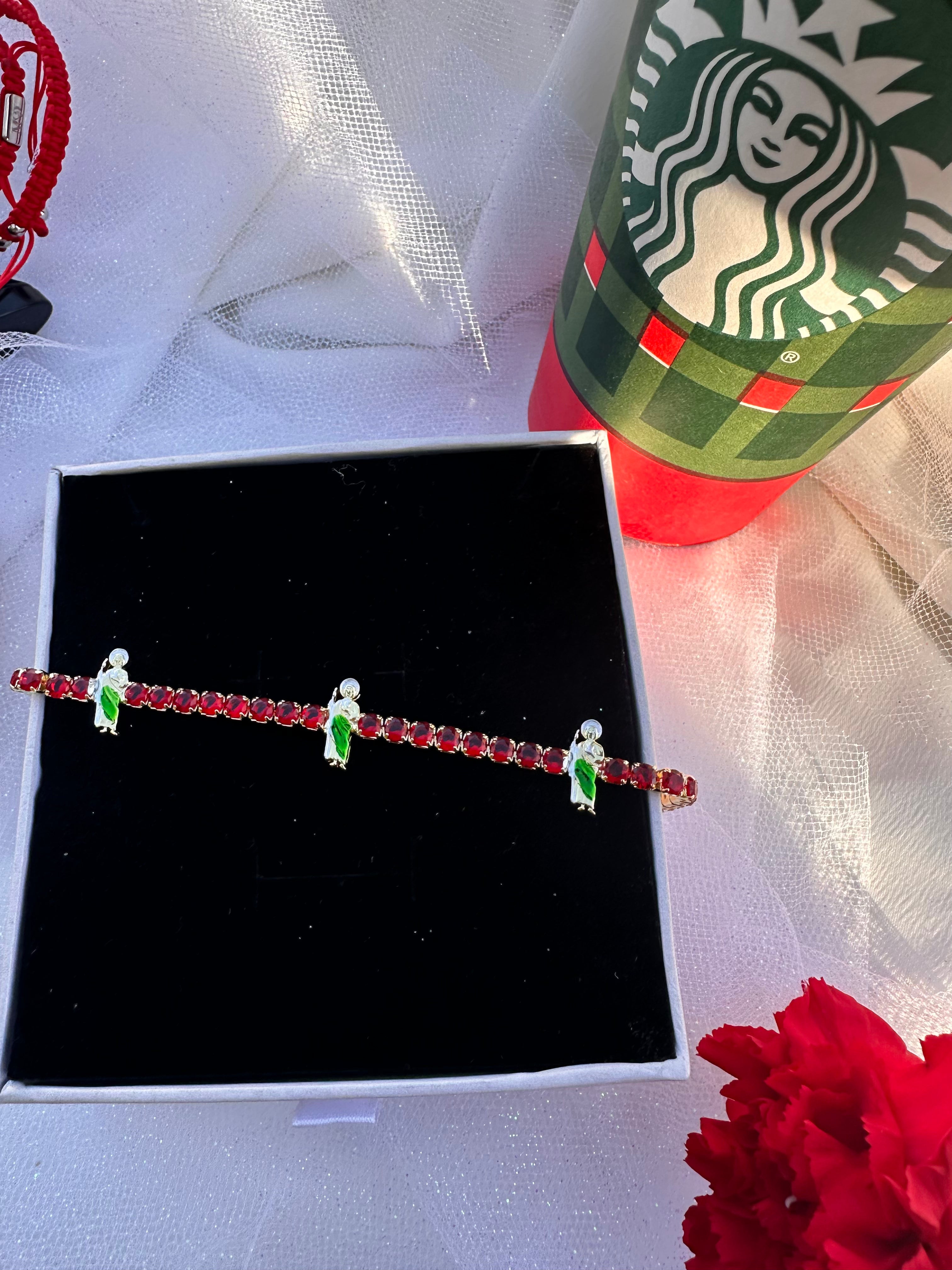 Prosperity Saint Jude Red Tennis Bracelet