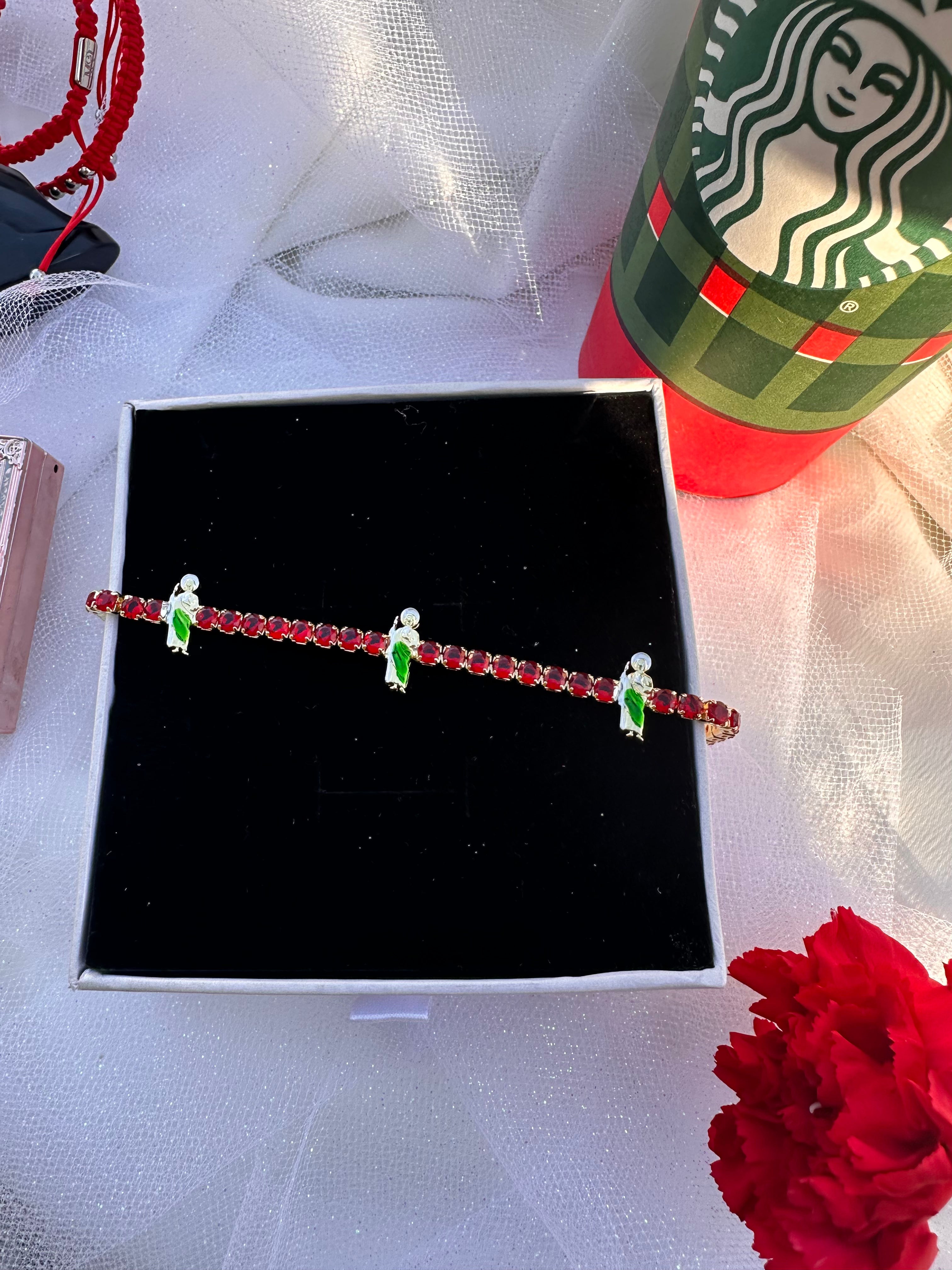 Prosperity Saint Jude Red Tennis Bracelet