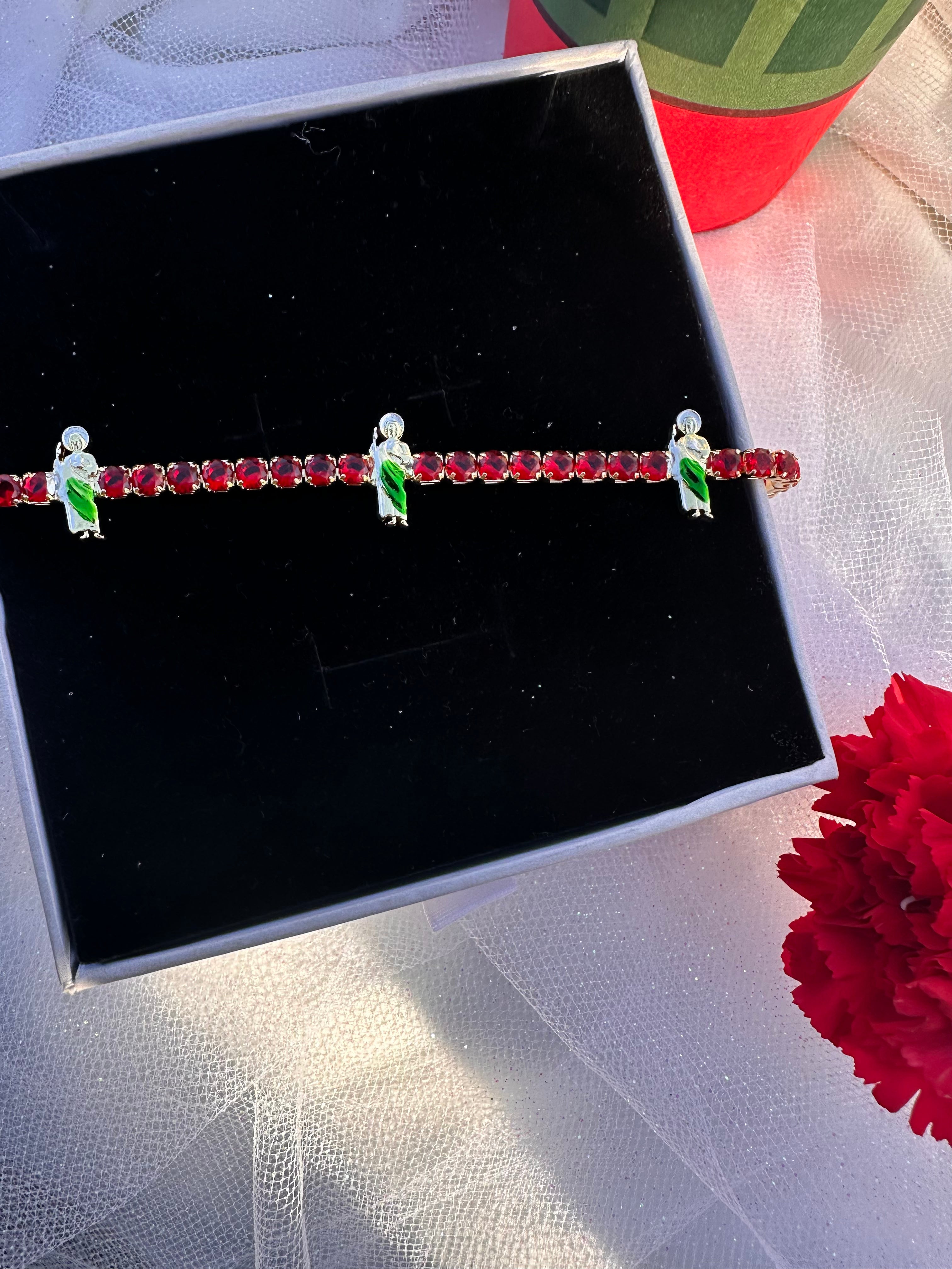 Prosperity Saint Jude Red Tennis Bracelet