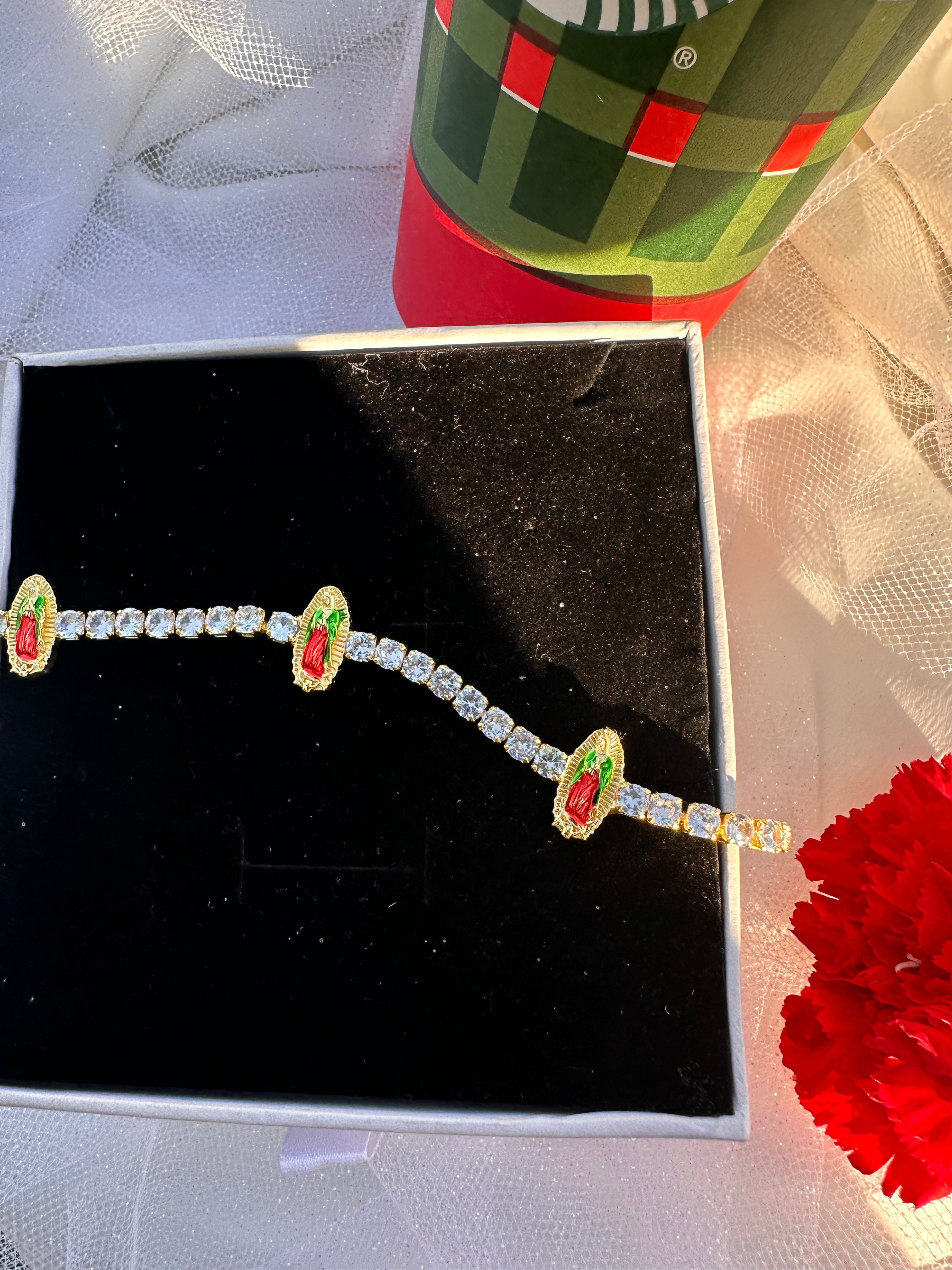 Divine Mary Tennis Bracelet